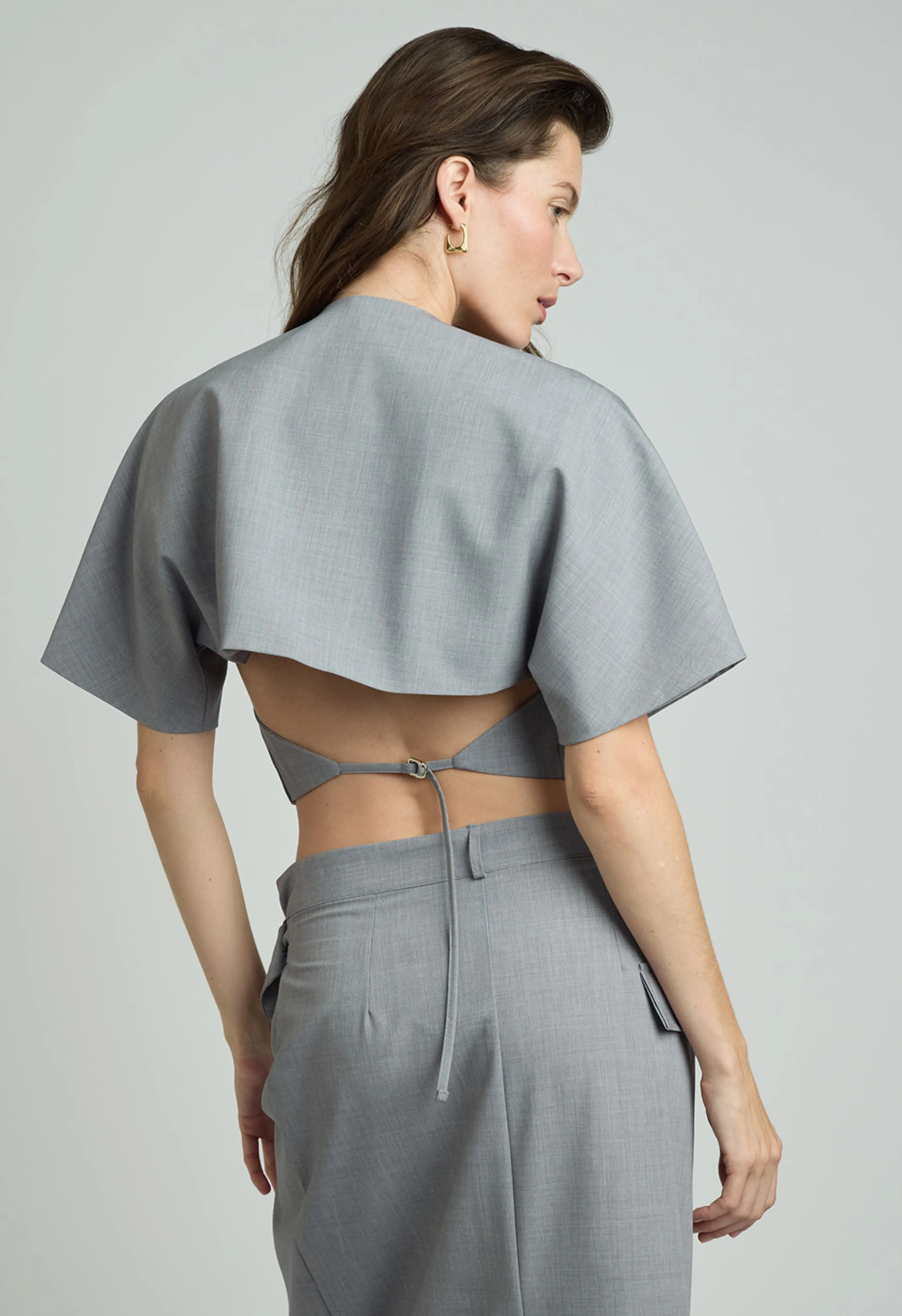 Kingsley Vest Top in Heather Grey