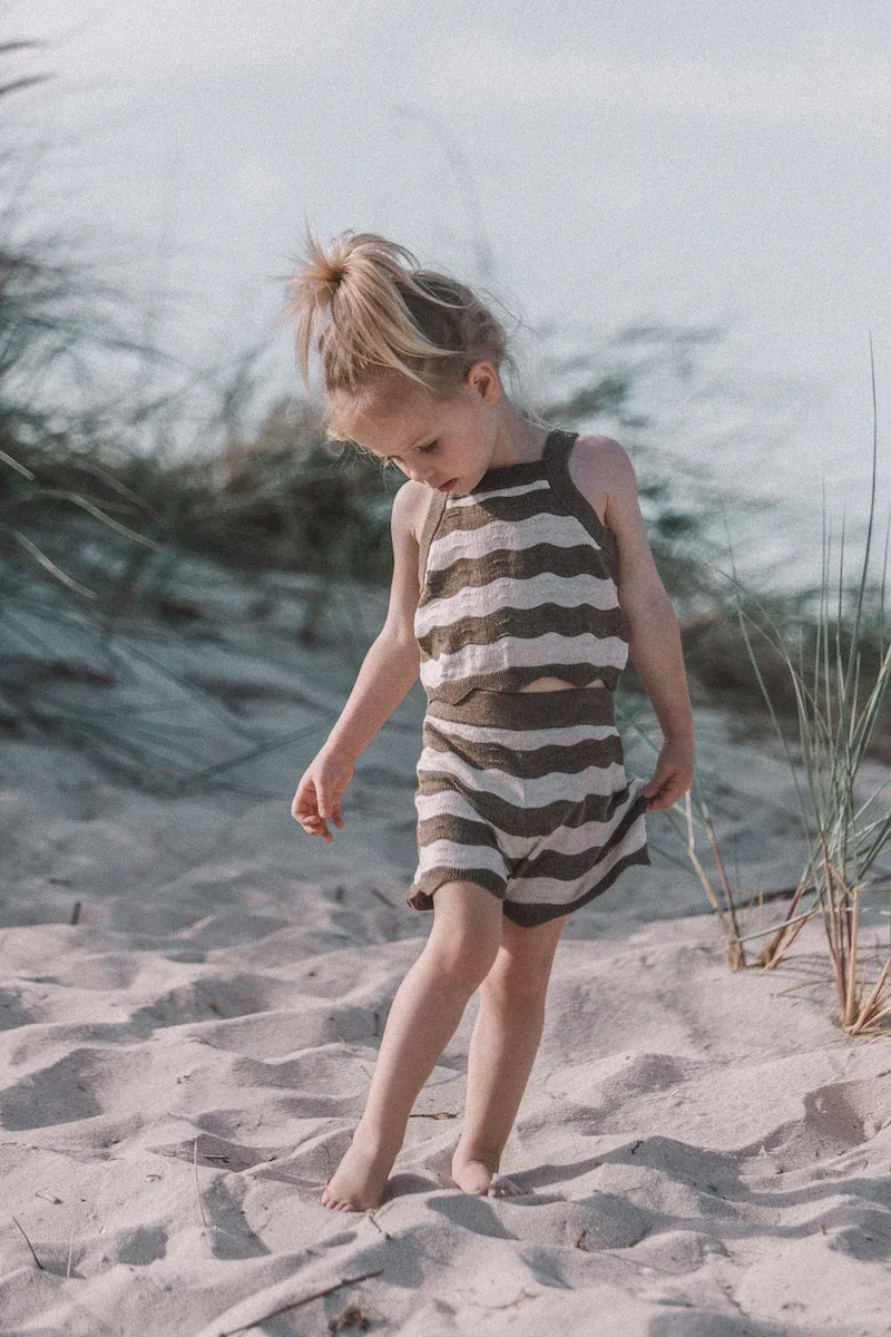 Knit Top - Mud/Coconut
