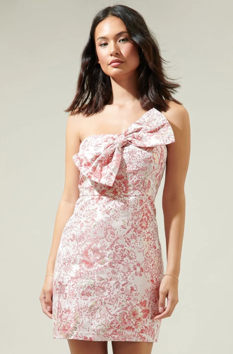 Kristal Jacquard Bow Dress