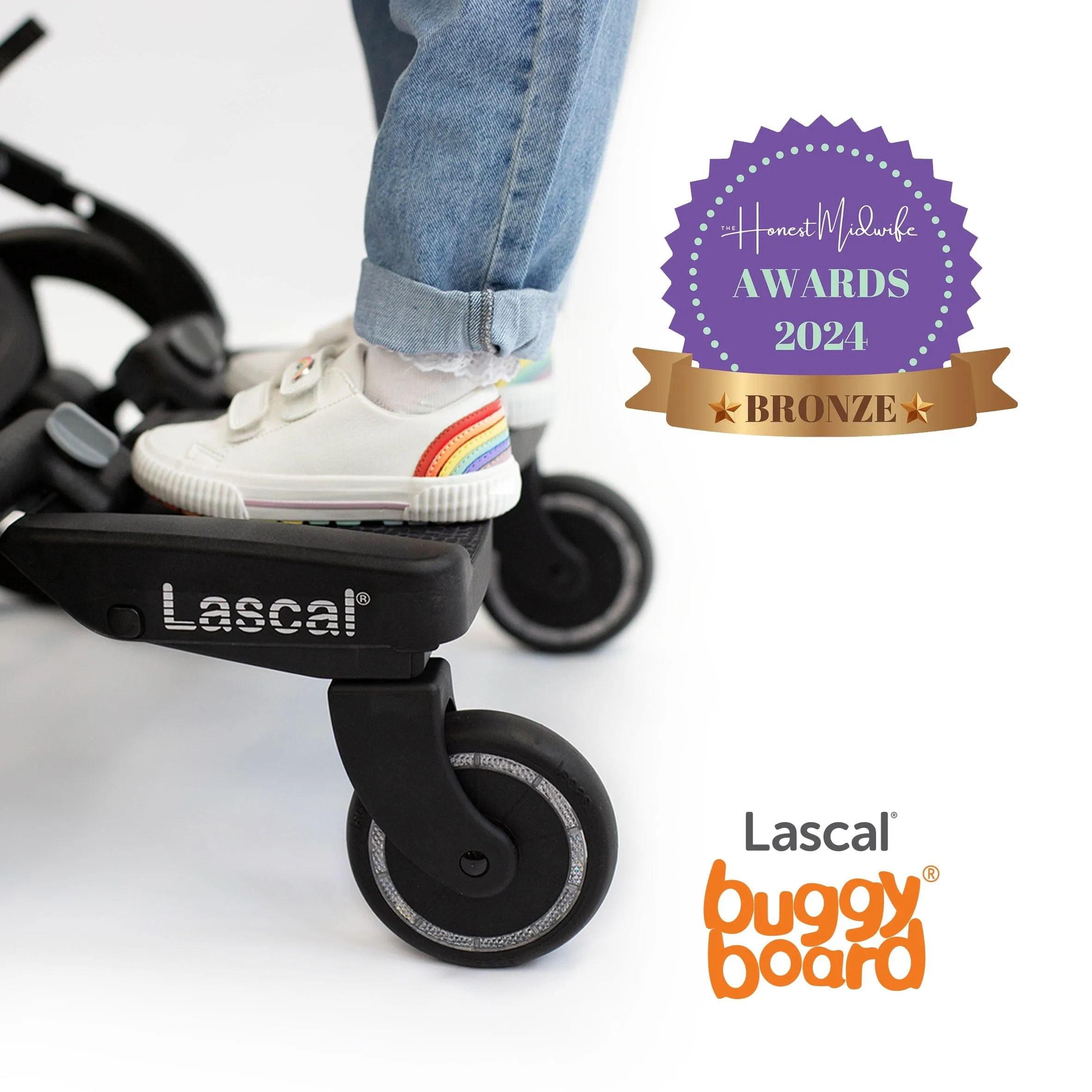 Lascal BuggyBoard Maxi Plus - Black / Red Seat