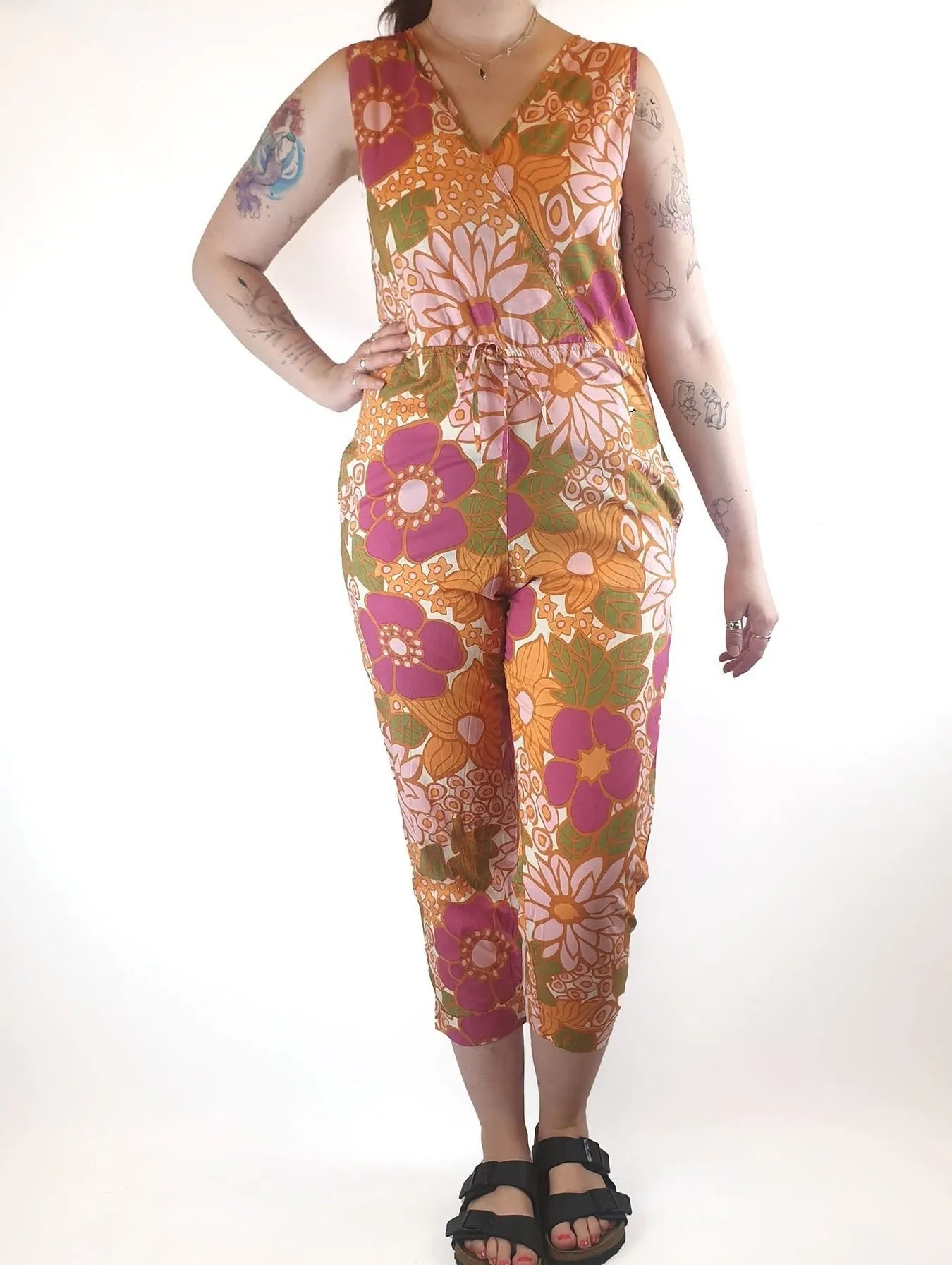 Lazybones colourful sleeveless jumpsuit size L (best fits size 12)