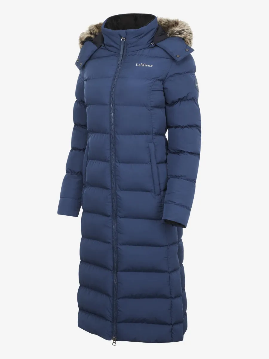LeMieux Atlantic Blue Harper Longline Puffer Coat - UK 6