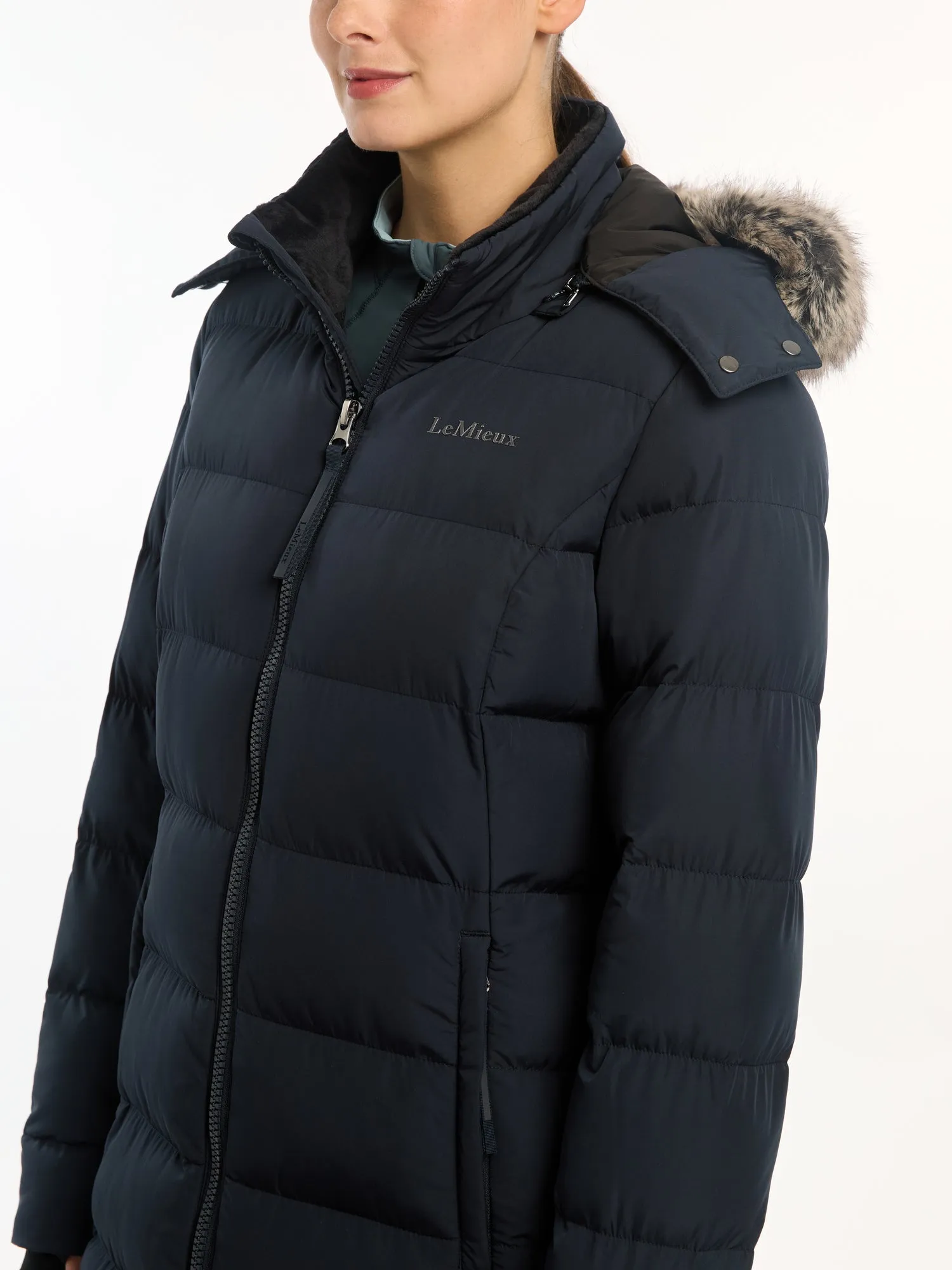 LeMieux Navy Harper Longline Puffer Coat