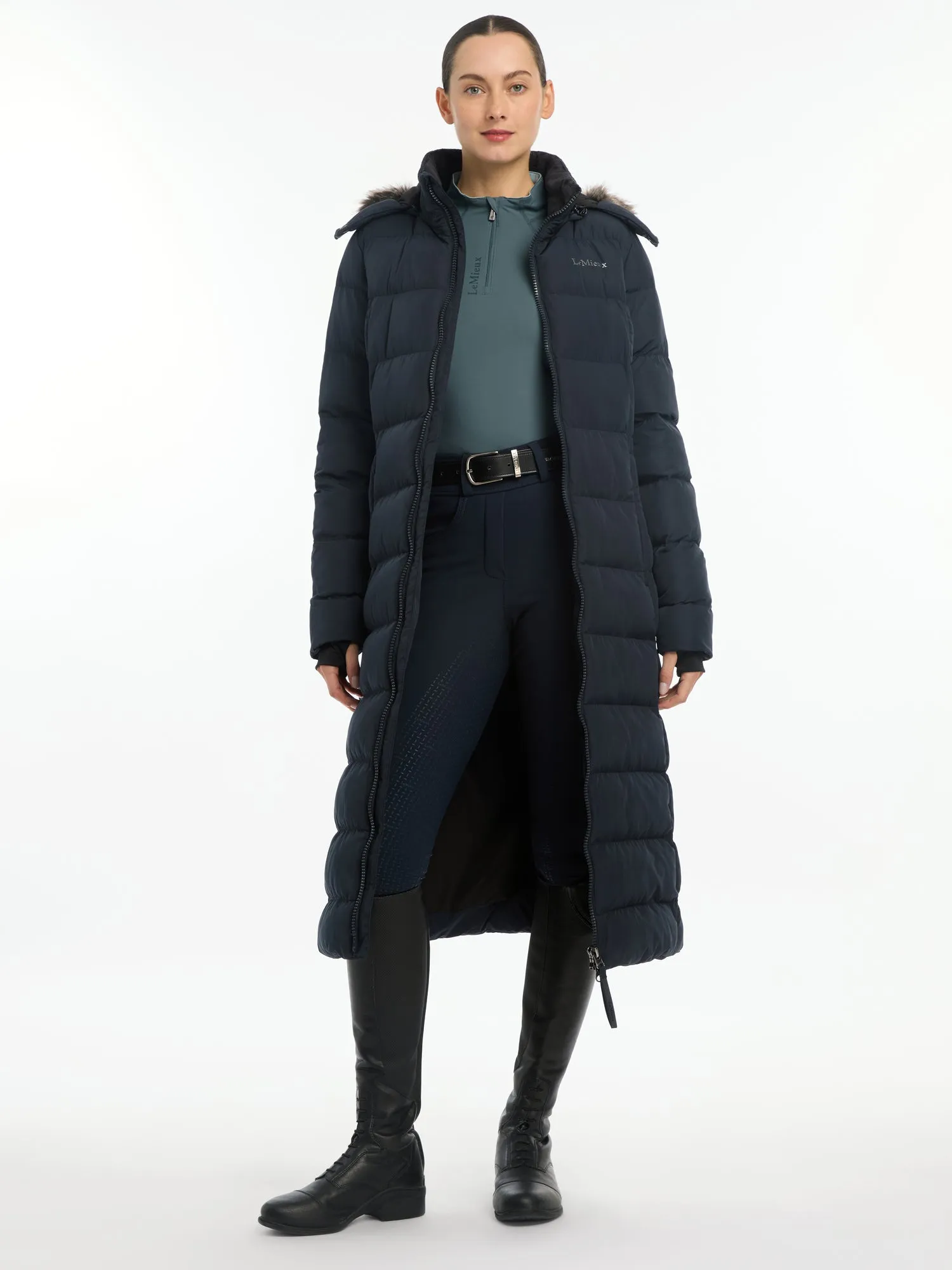 LeMieux Navy Harper Longline Puffer Coat