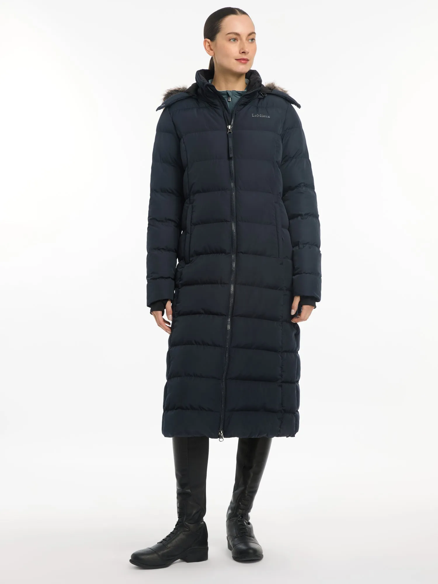 LeMieux Navy Harper Longline Puffer Coat