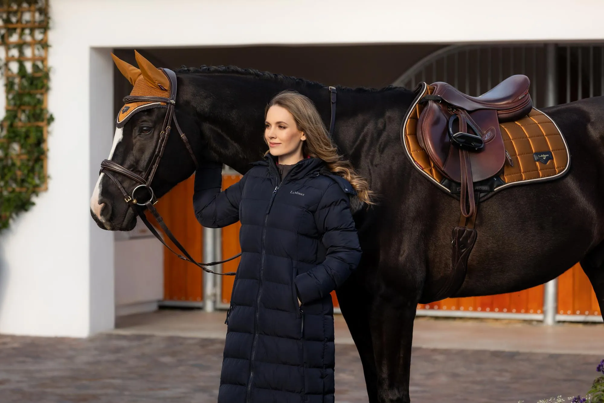 LeMieux Navy Harper Longline Puffer Coat