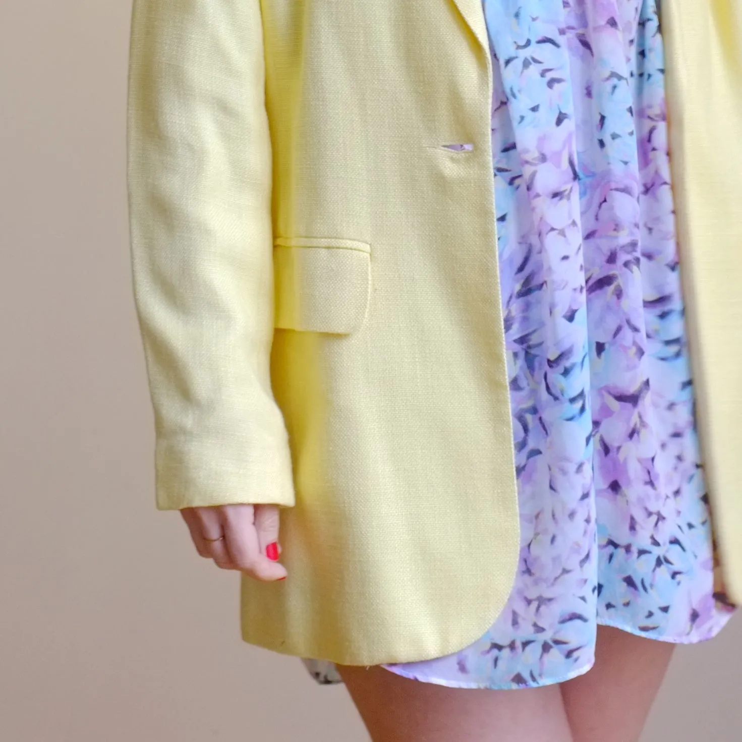 Lemon Longline Blazer