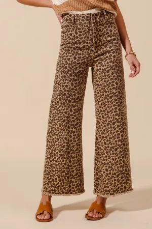 Leopard Wide Leg Pants