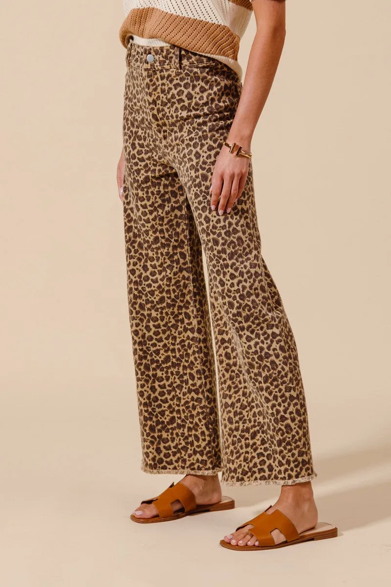 Leopard Wide Leg Pants