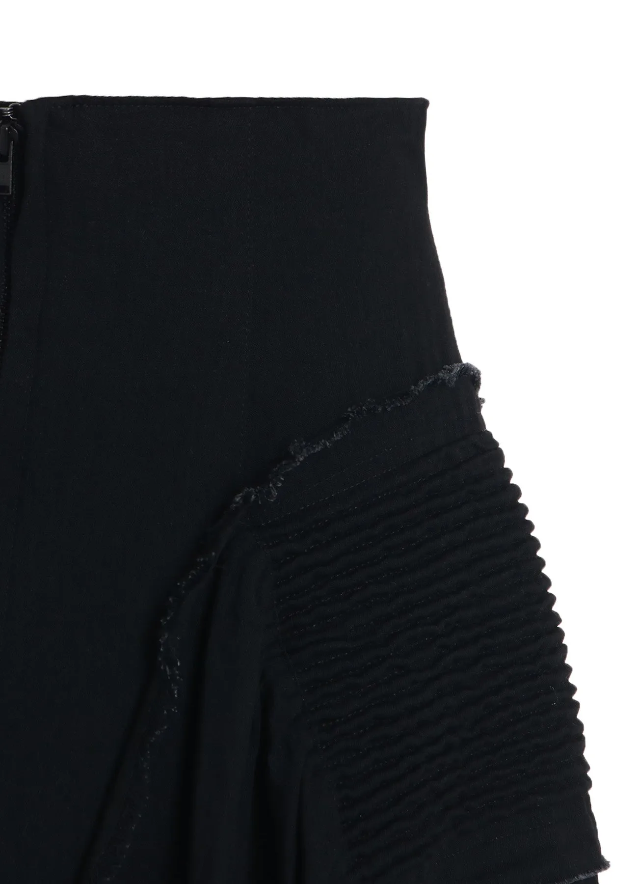 LIGHT DENIM GATHERED SKIRT