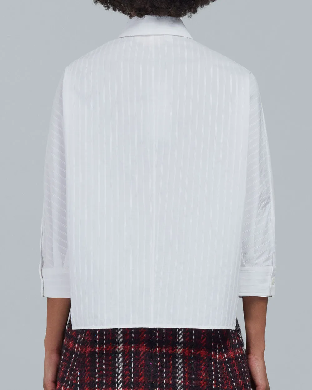 Lily White Three Quarter Sleeve Button Down Shirt