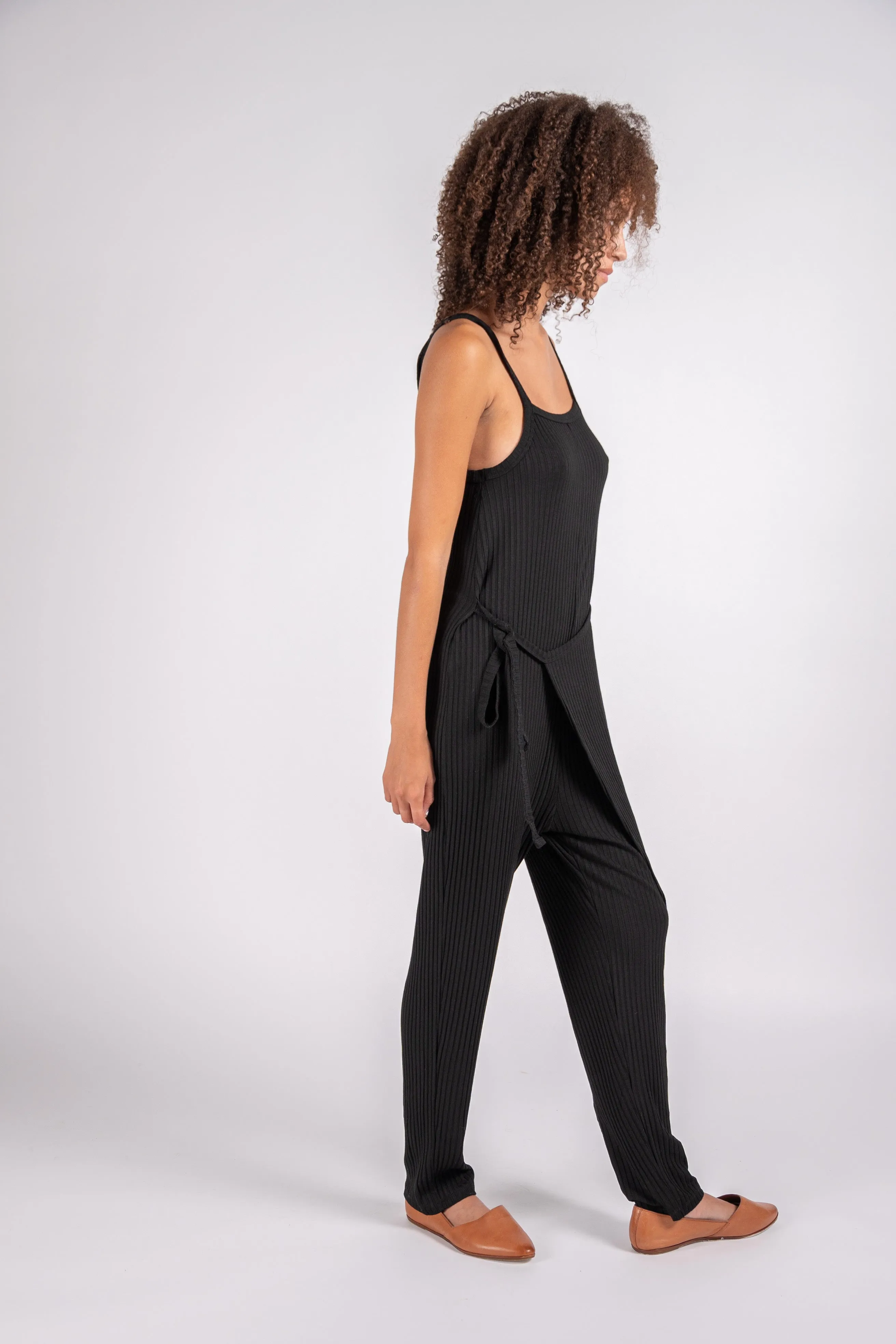 Lina black knit jumpsuit