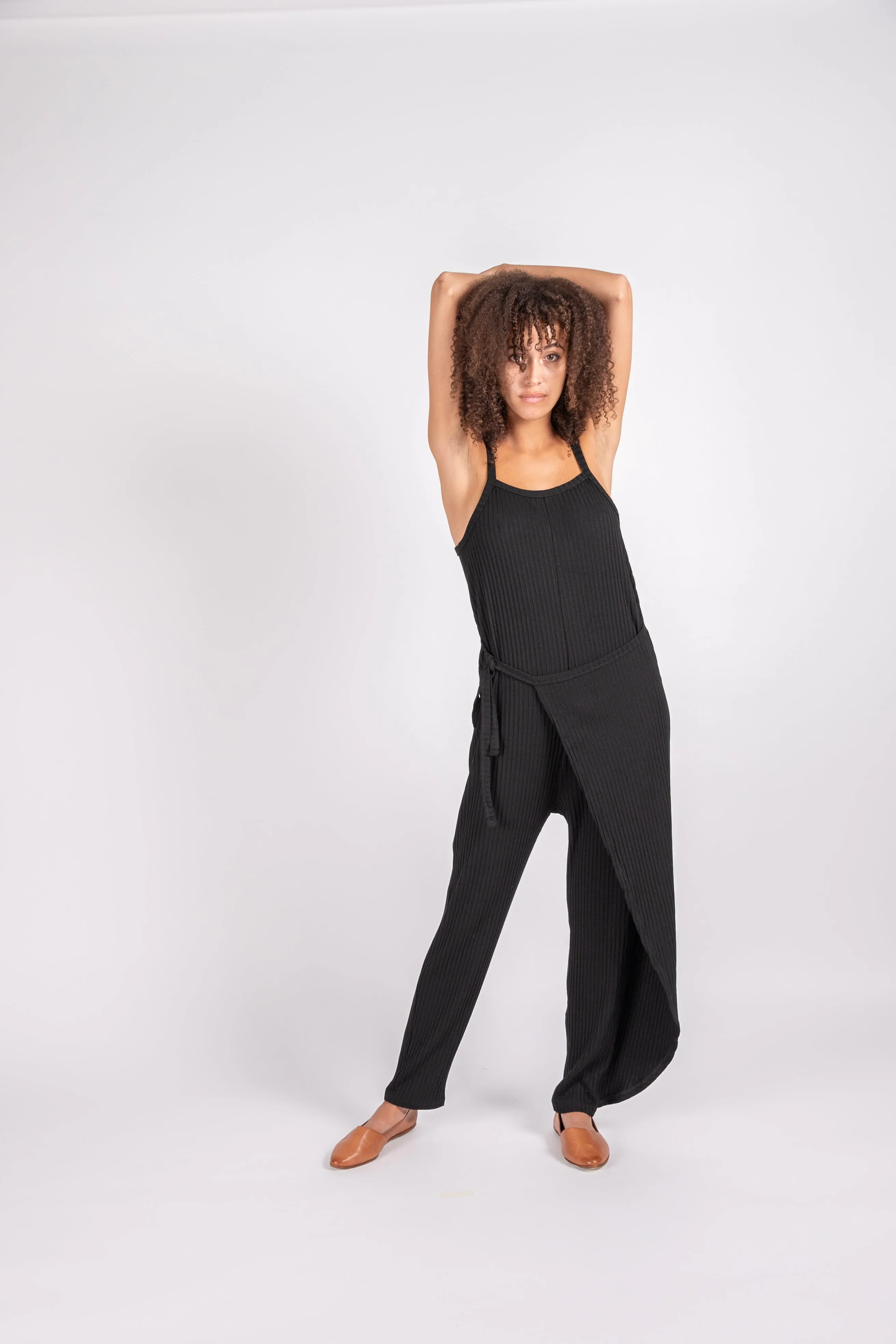 Lina black knit jumpsuit