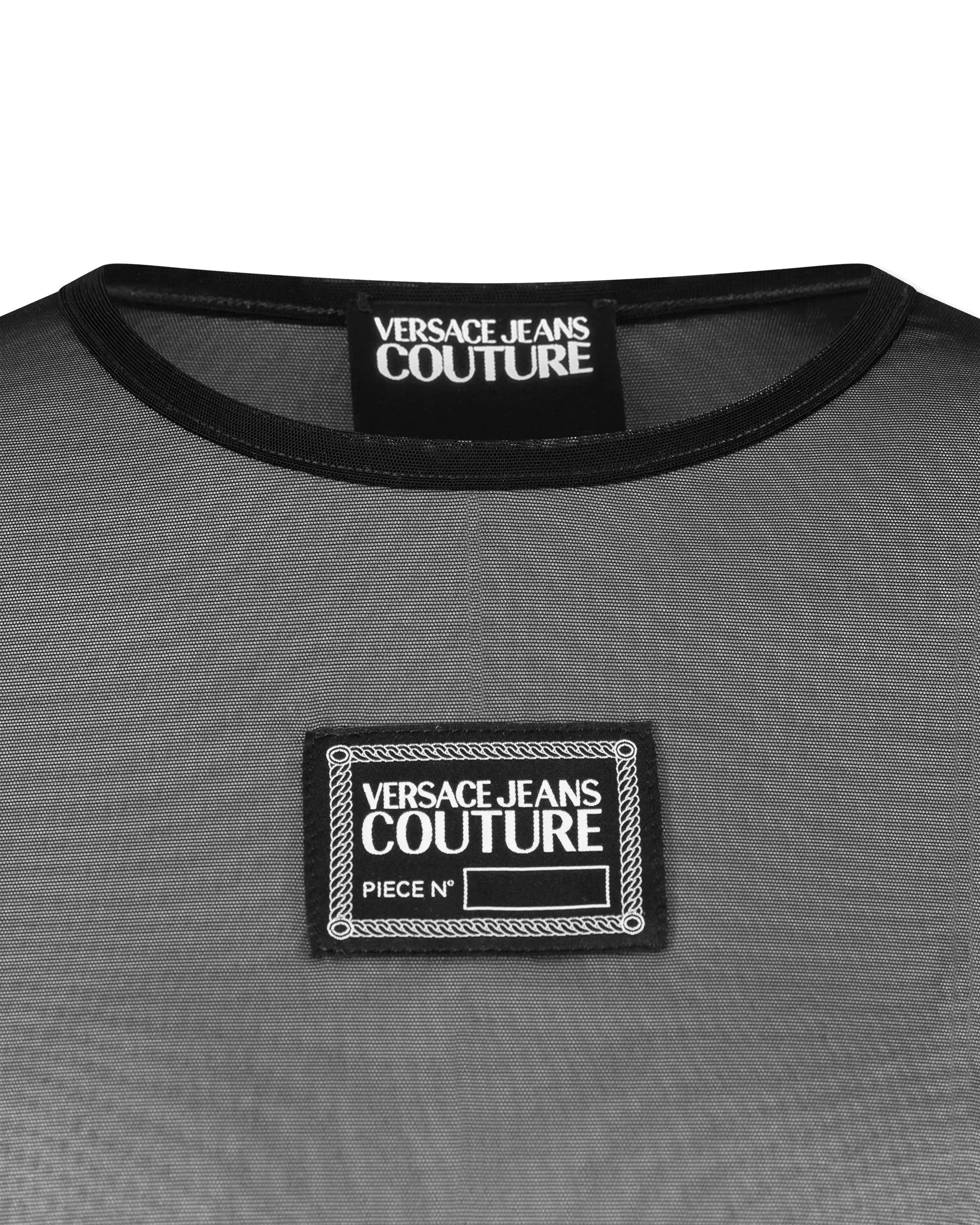 Logo Patch Mesh Cropped T-Shirt