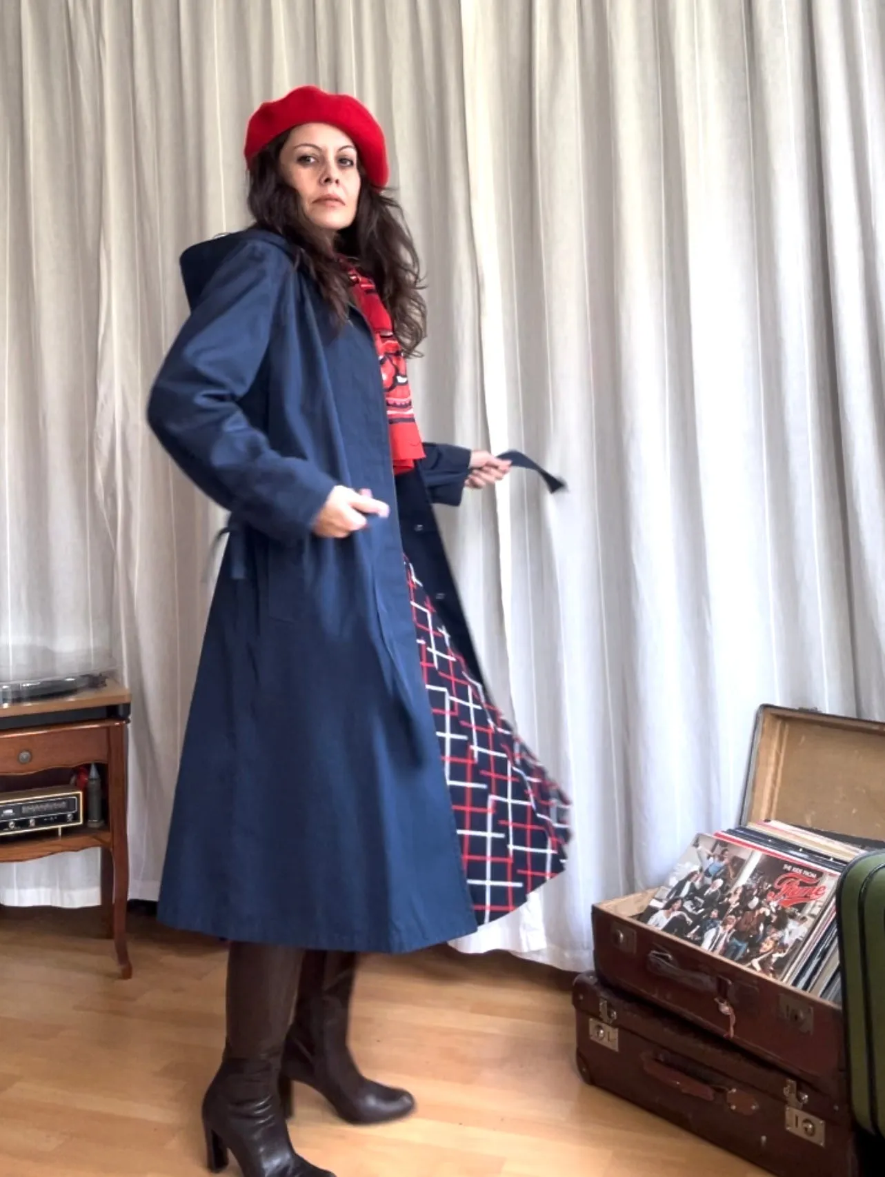 London Fog belted trench coat