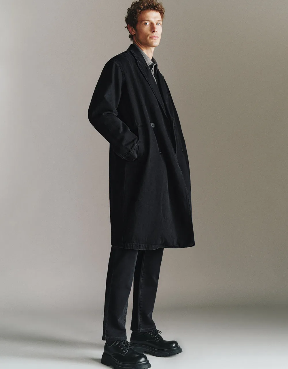 Longline Denim Coat