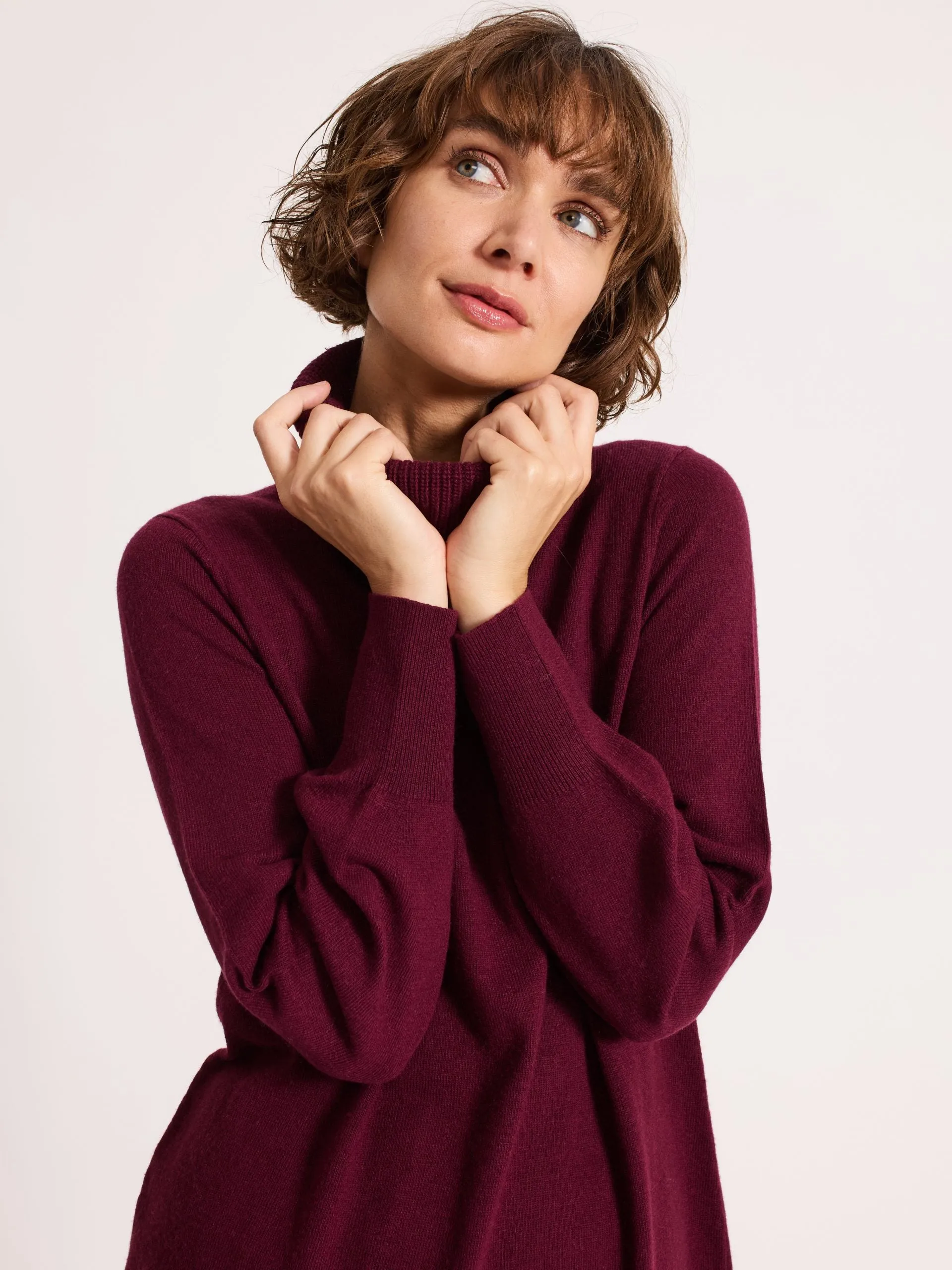 Longline Rollneck Burgundy