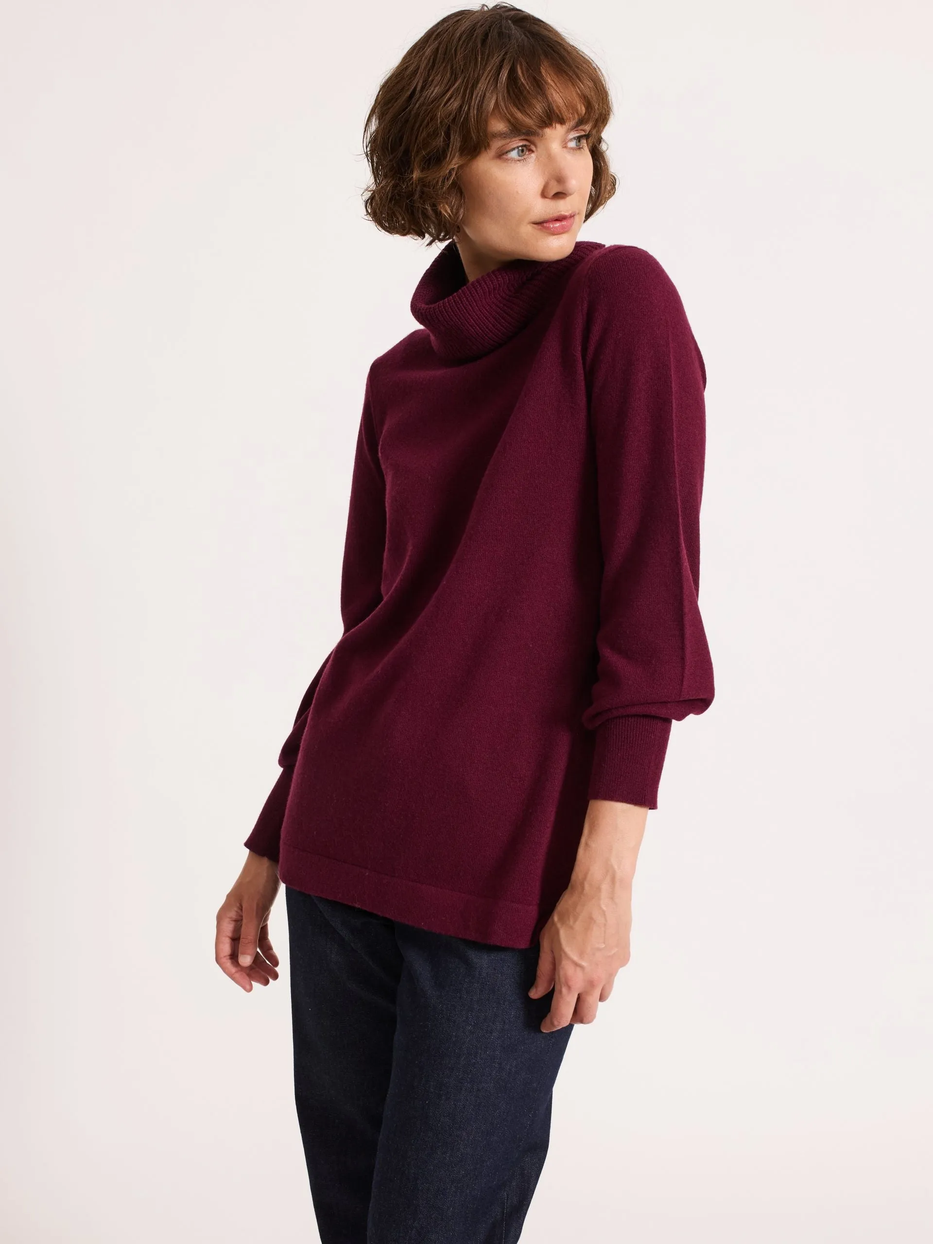 Longline Rollneck Burgundy