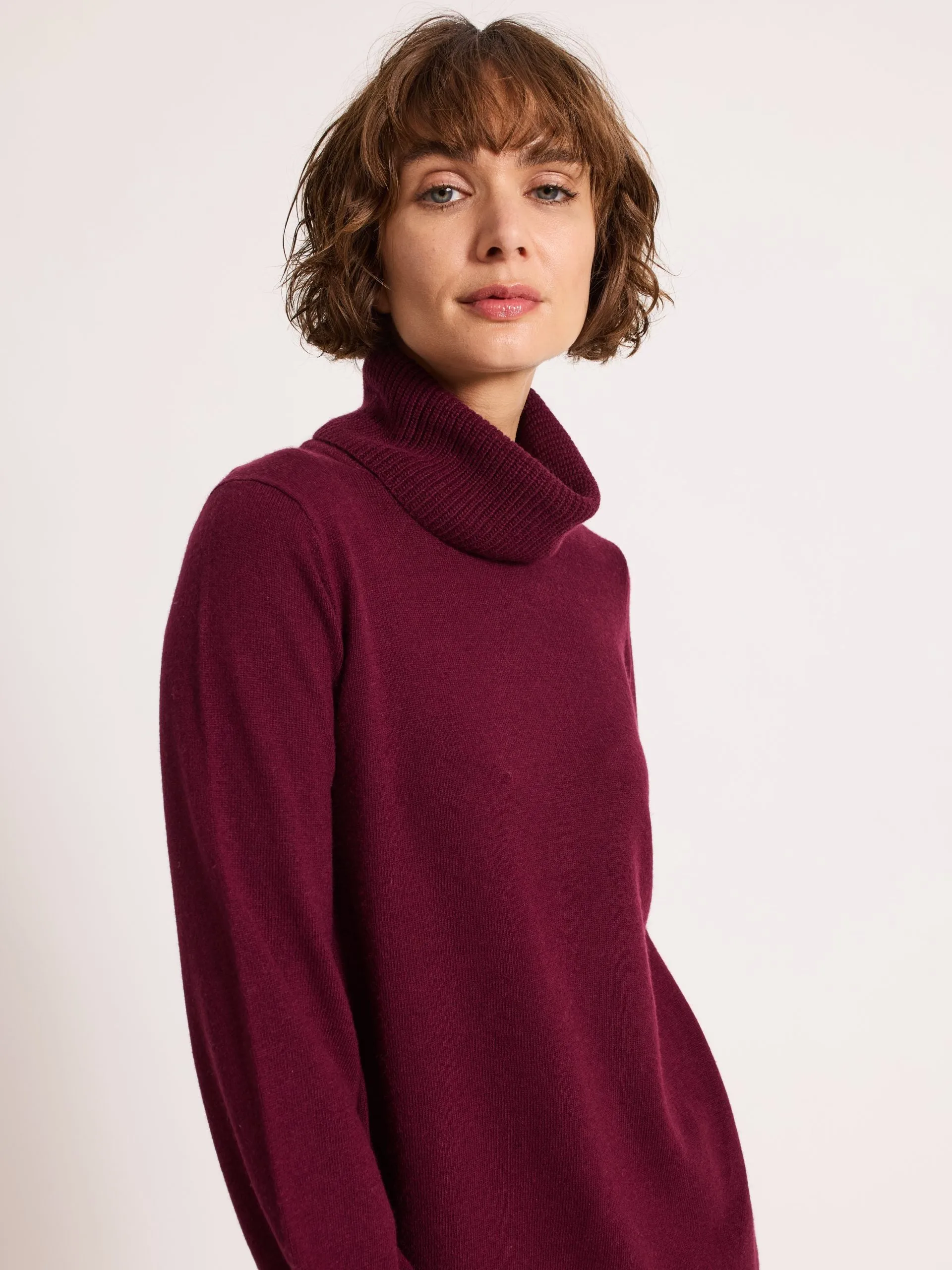 Longline Rollneck Burgundy