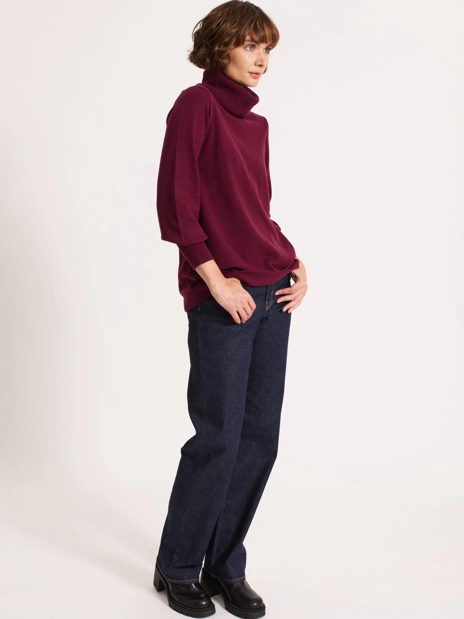 Longline Rollneck Burgundy