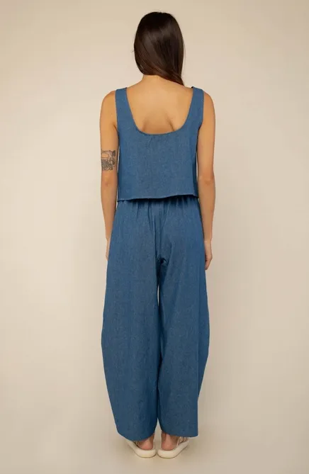 Looped Sleeveless Tie Top