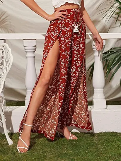 Loose Fitting Wide leg Animal Print Pants