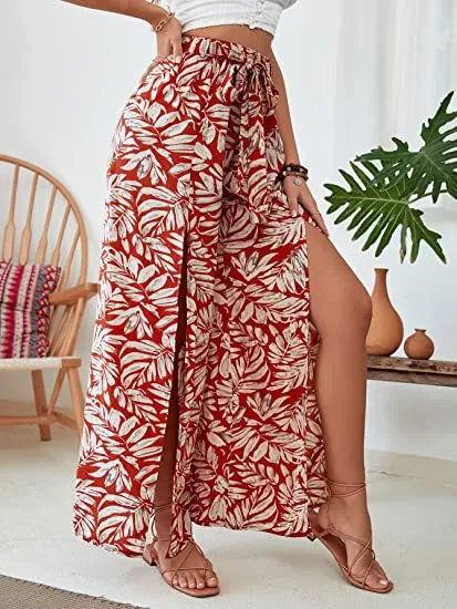 Loose Fitting Wide leg Animal Print Pants
