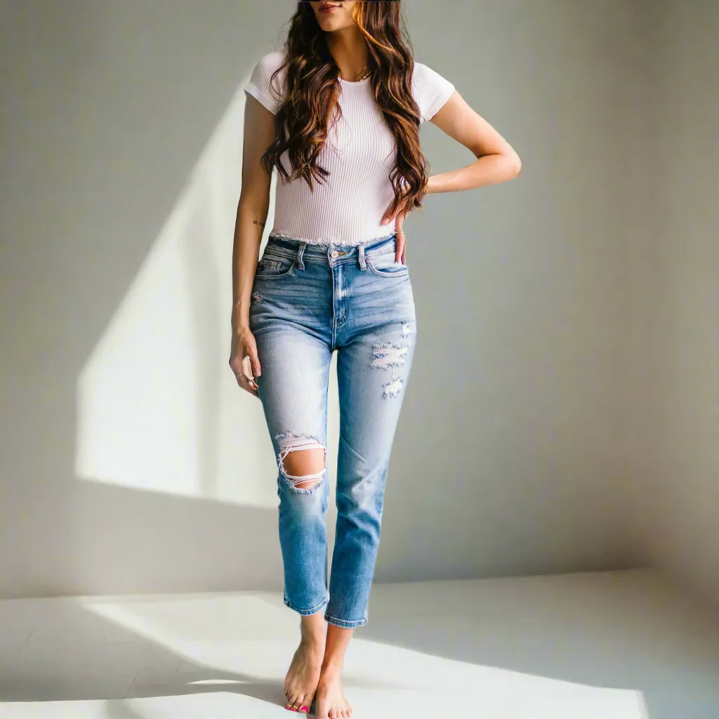 Love Me Straight Leg KanCan Jeans in Light Wash