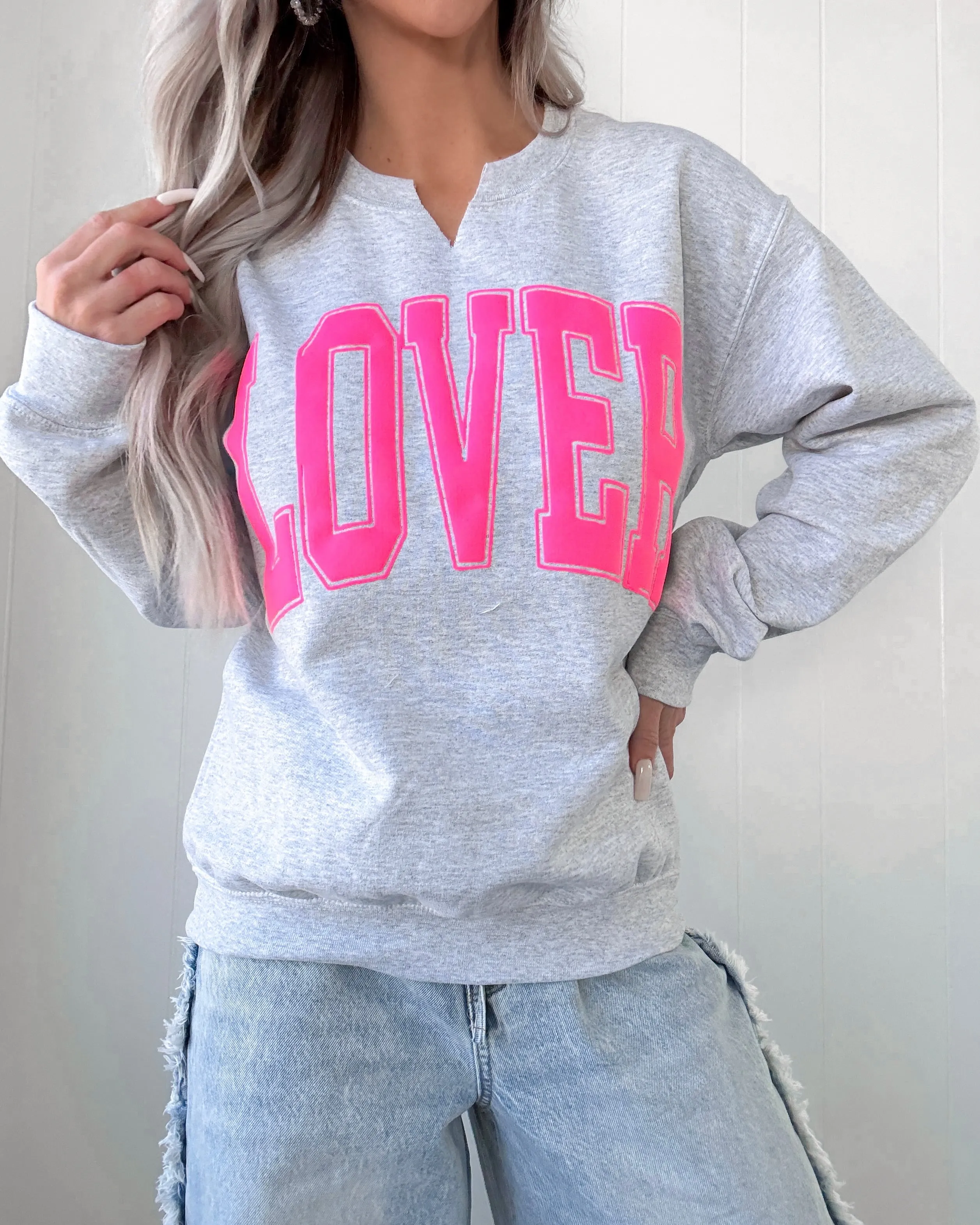Lover Girl Sweatshirt - Grey