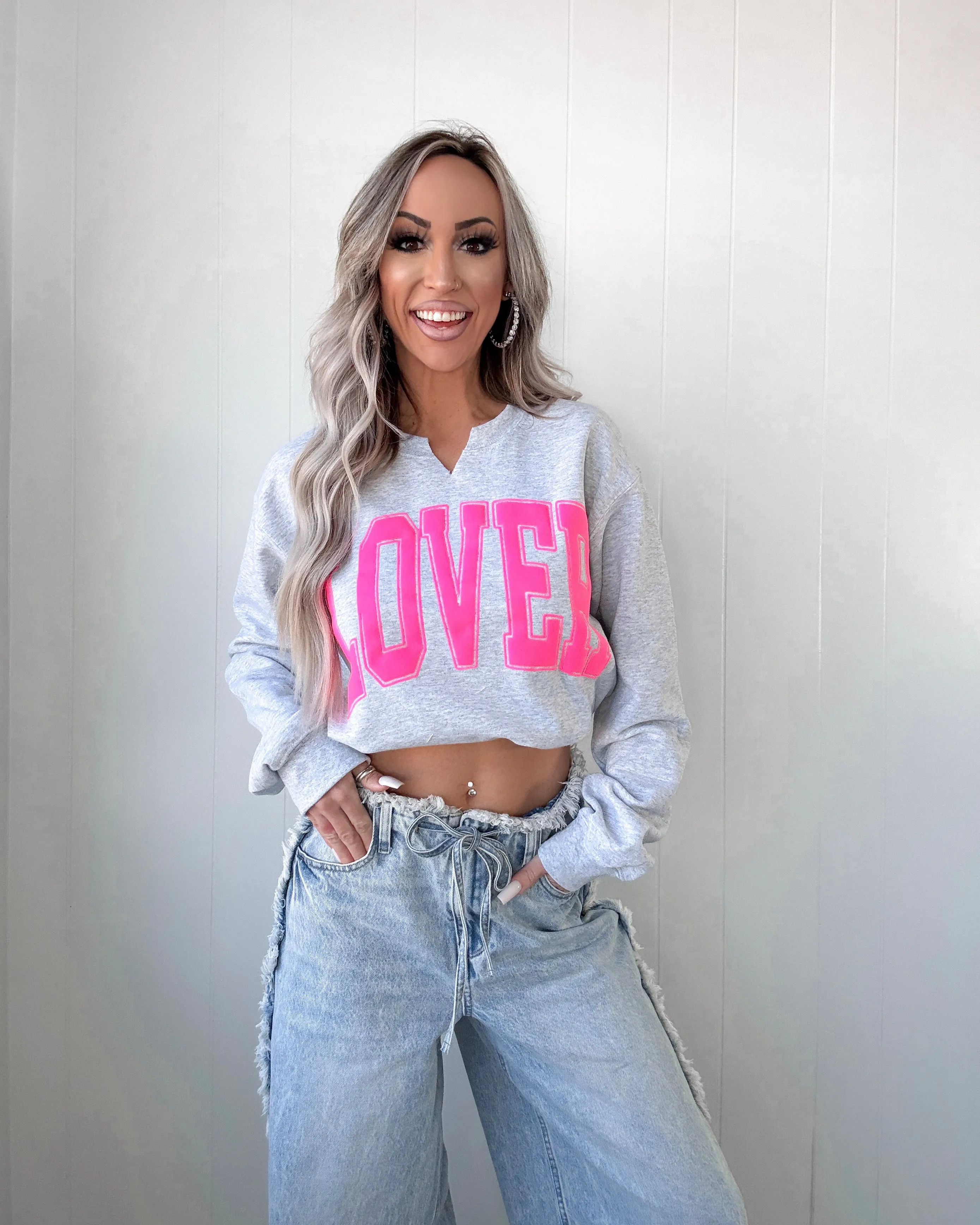 Lover Girl Sweatshirt - Grey