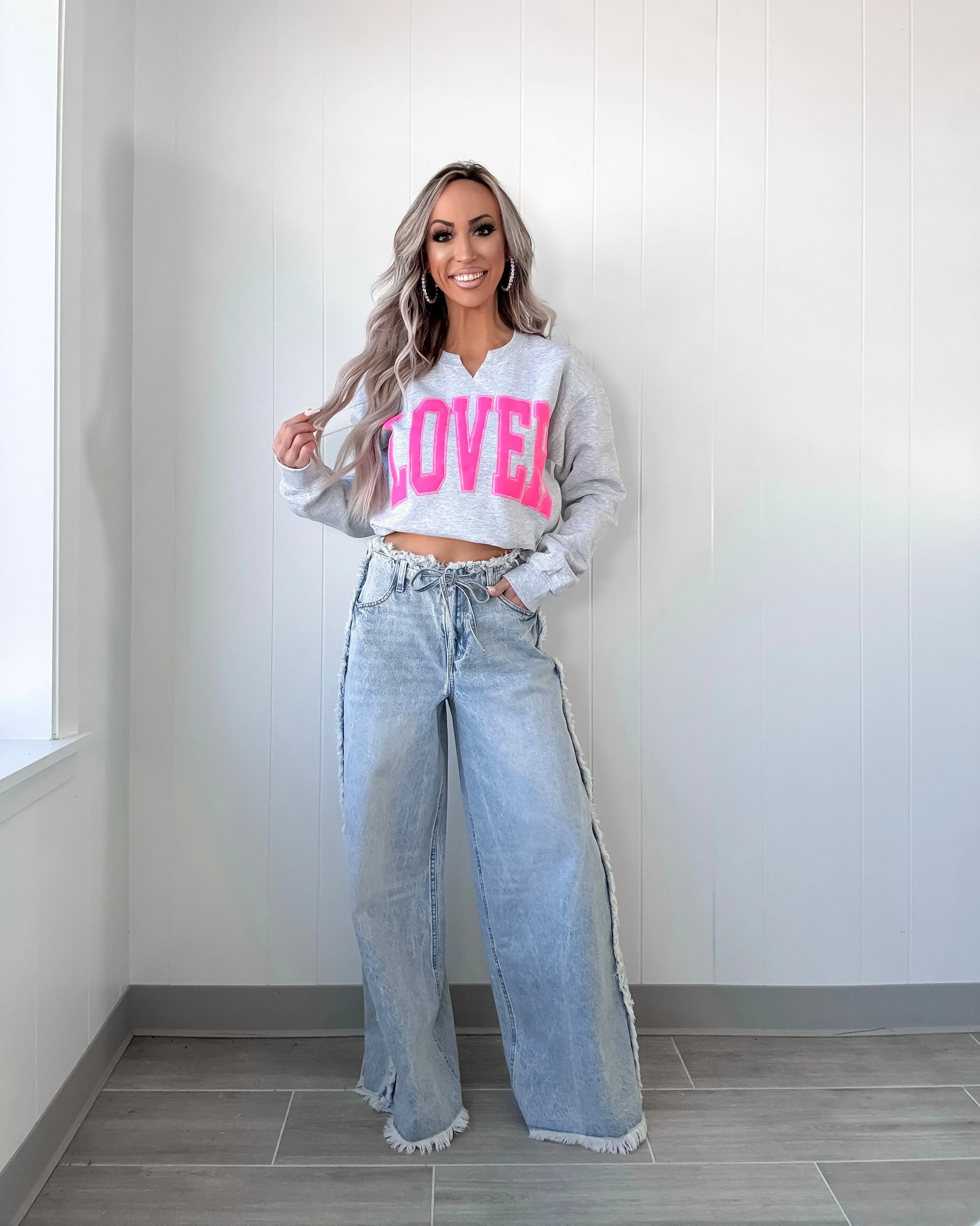 Lover Girl Sweatshirt - Grey