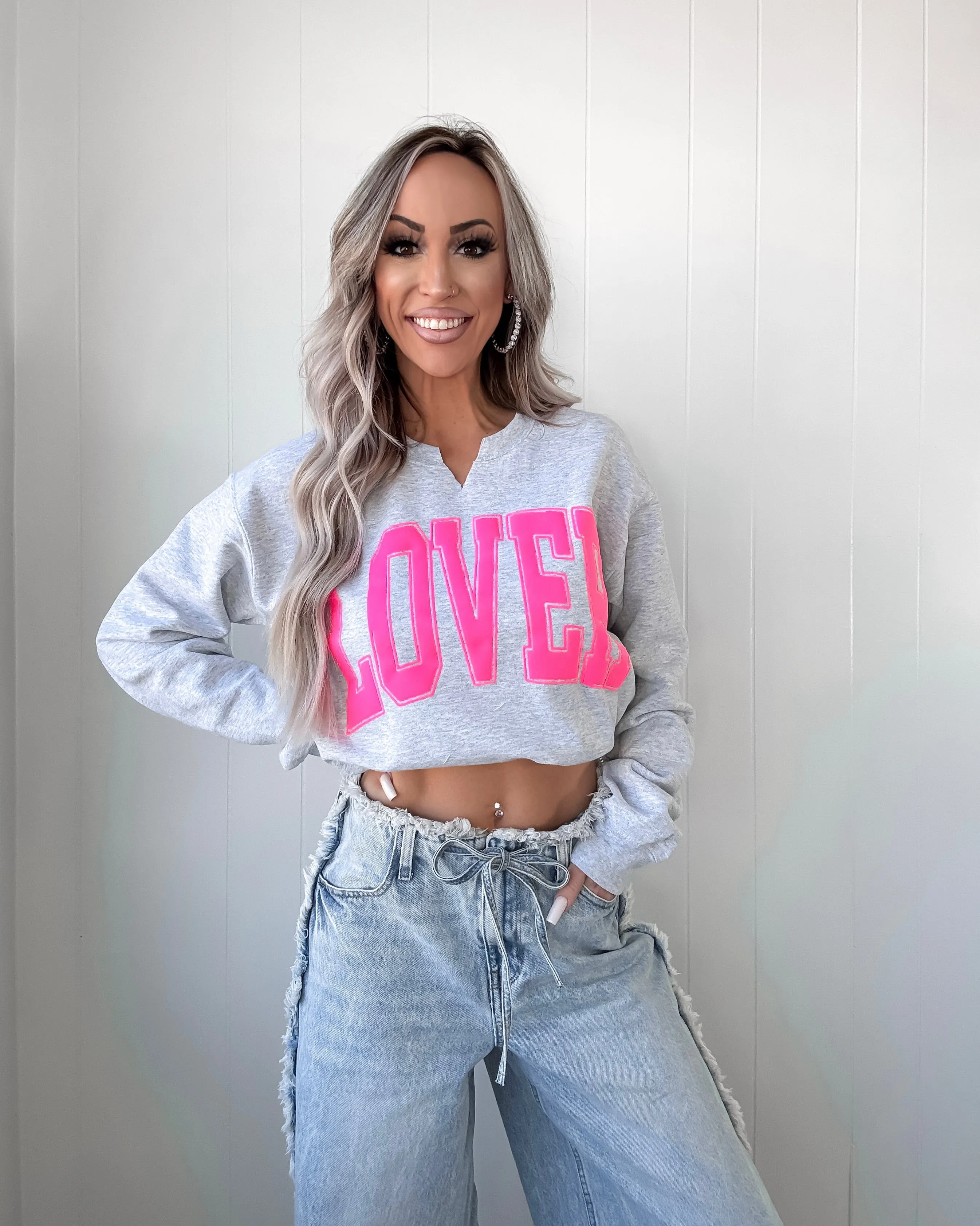 Lover Girl Sweatshirt - Grey