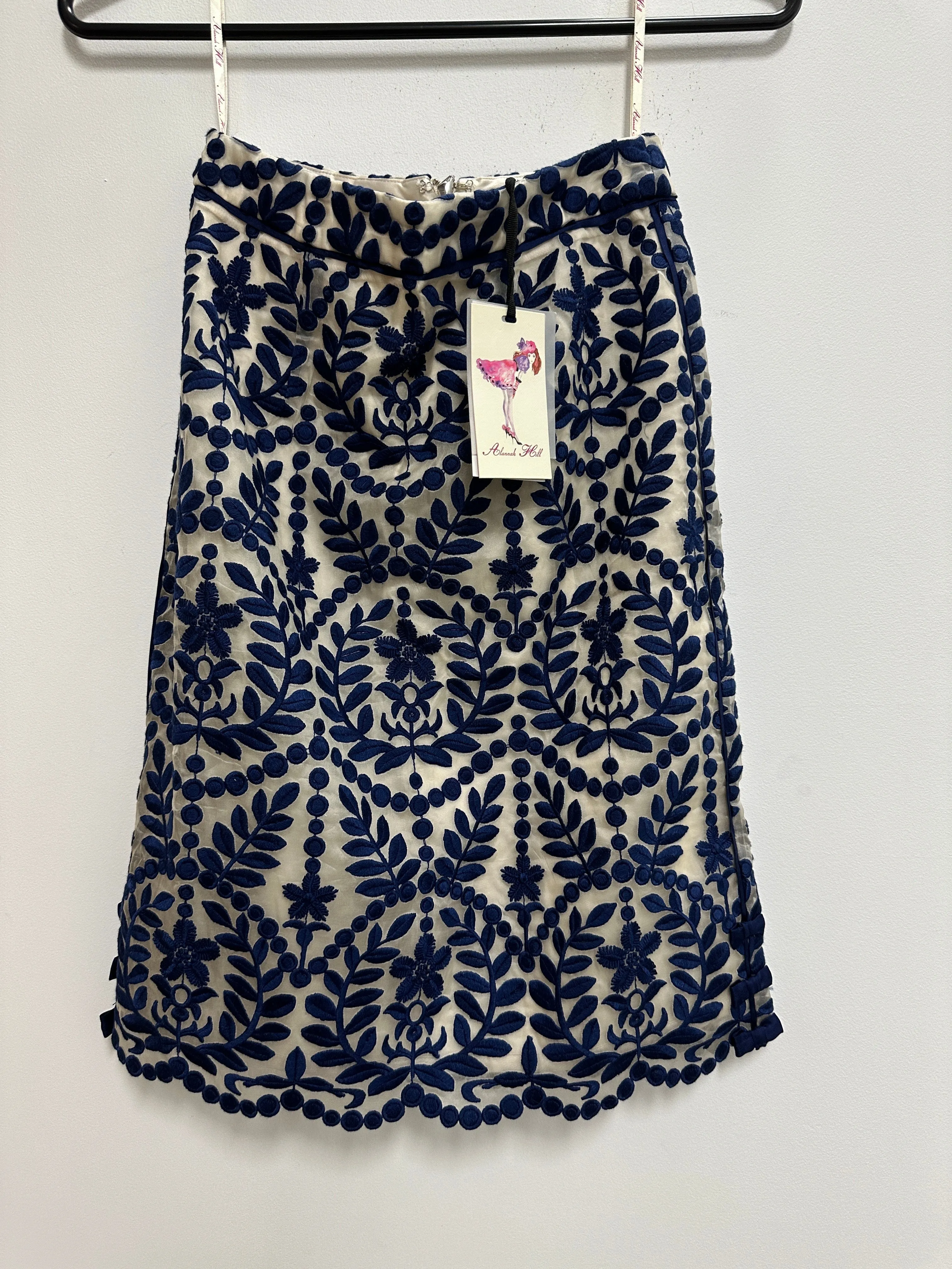 Lucky be a Lady Skirt in Blue and White