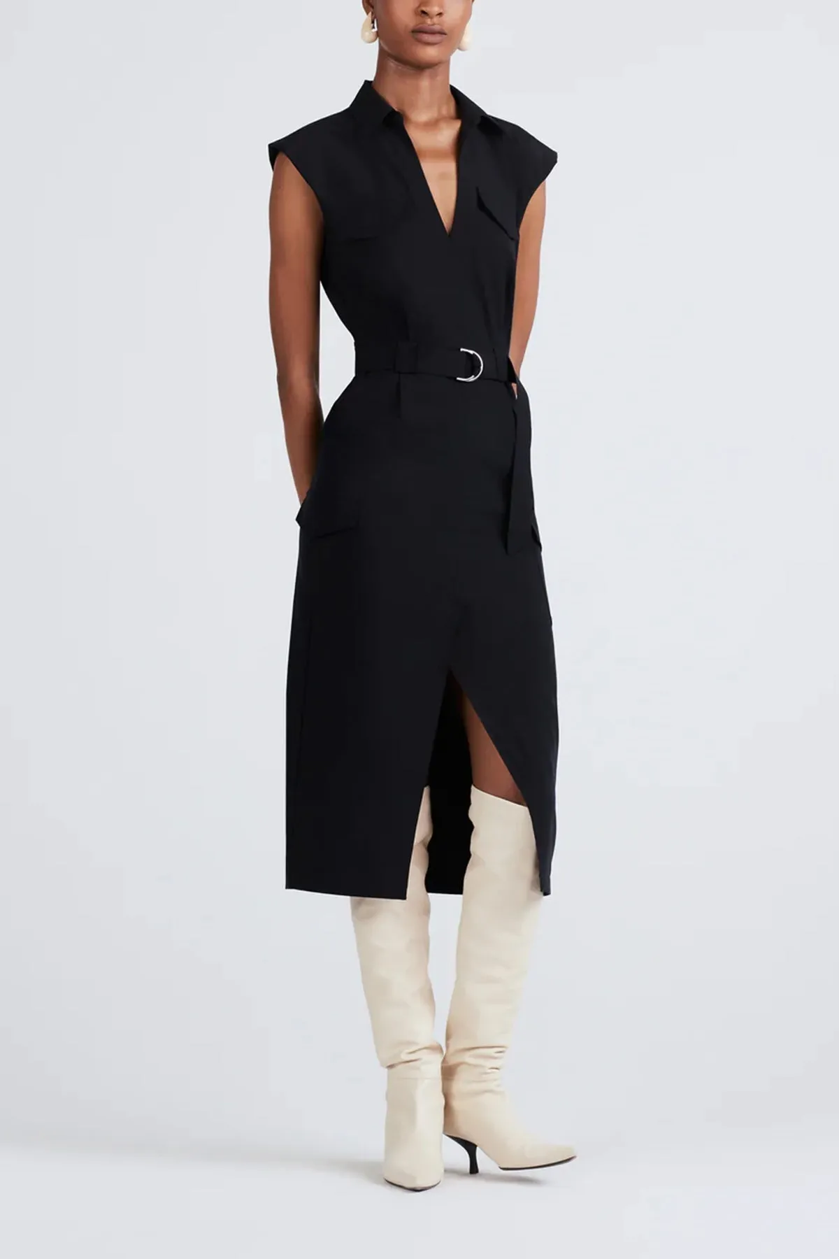 Lucy Utility Shirtdress in Midnight