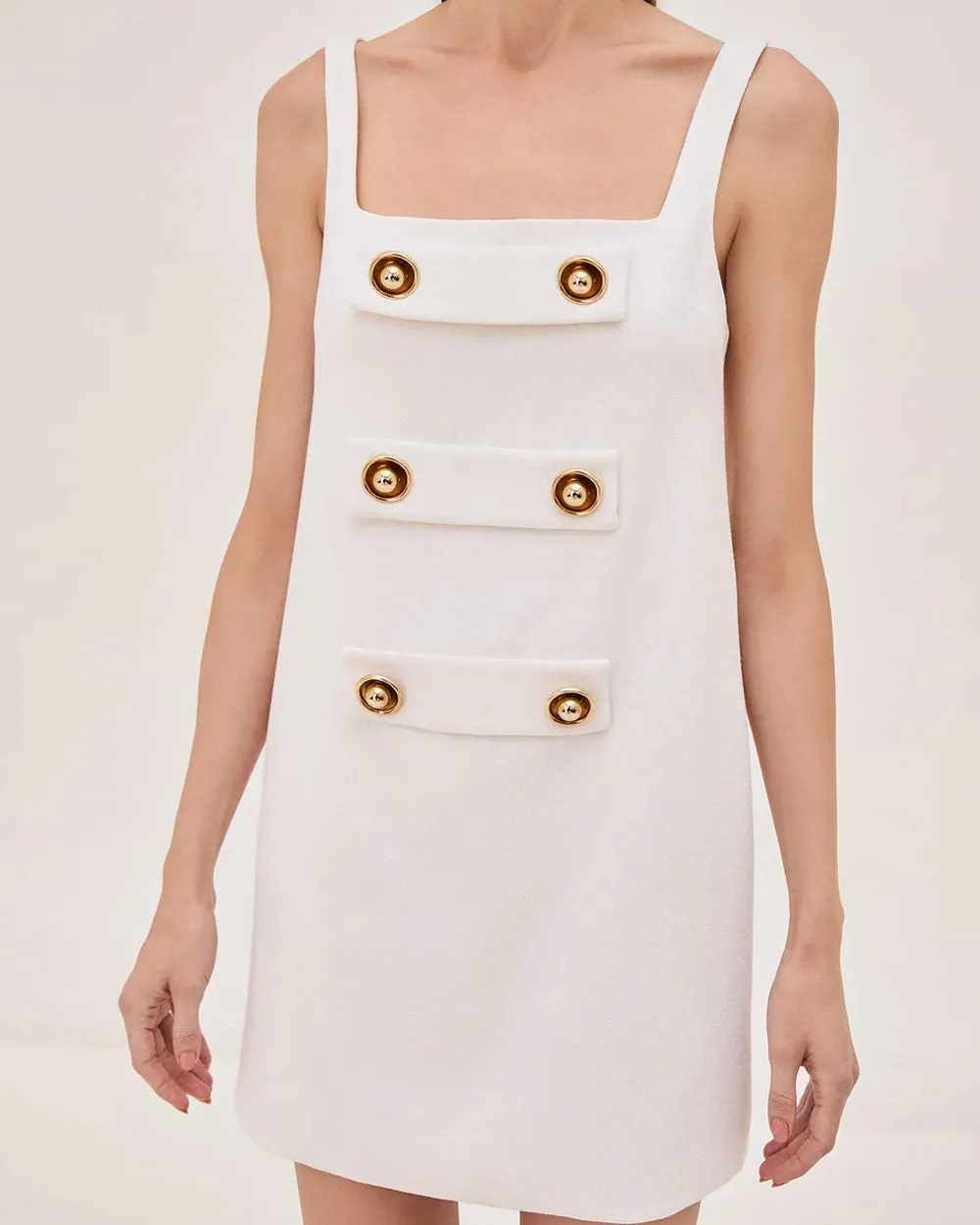 Luya Short Dress in Pearl