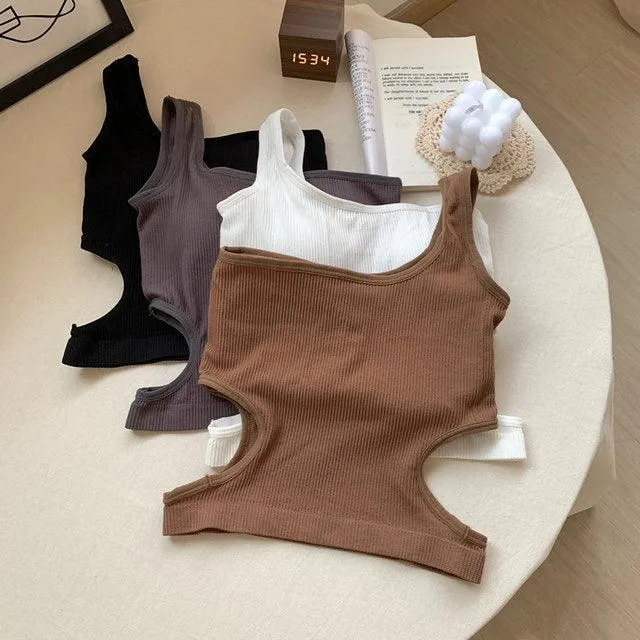 Maddy Ribbed Cropped Top