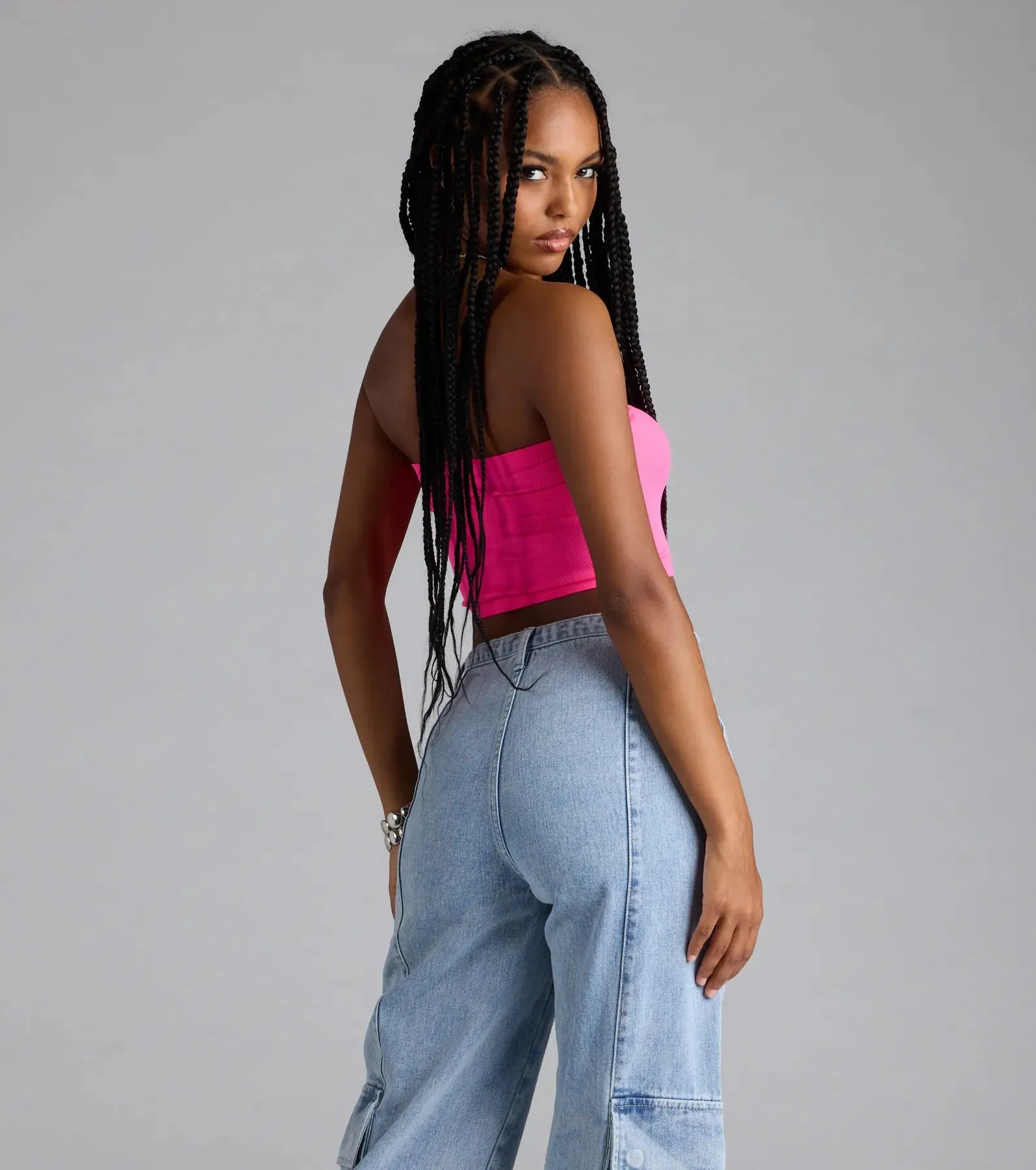 Major Fave Ribbed Knit Bandeau Top