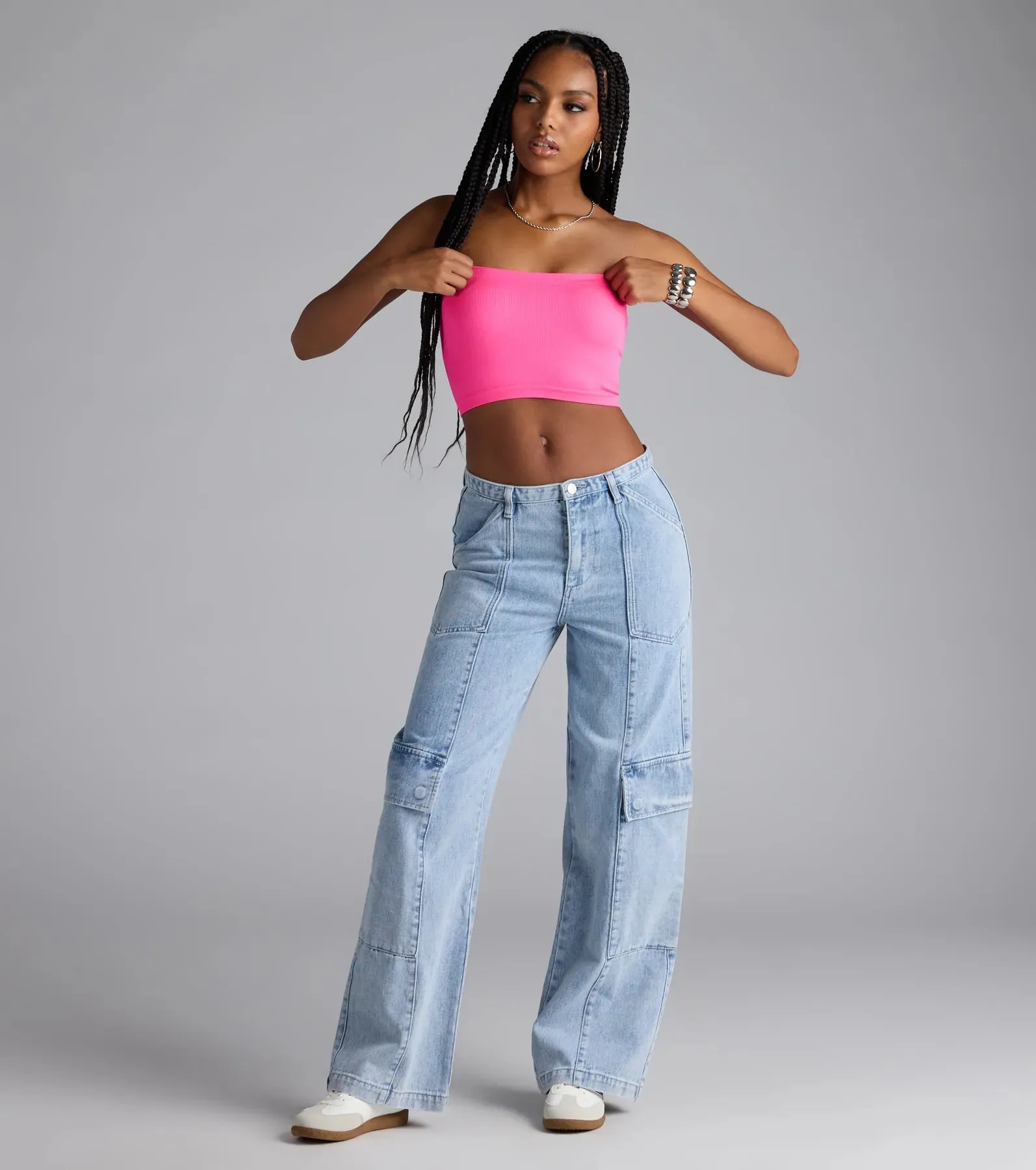 Major Fave Ribbed Knit Bandeau Top