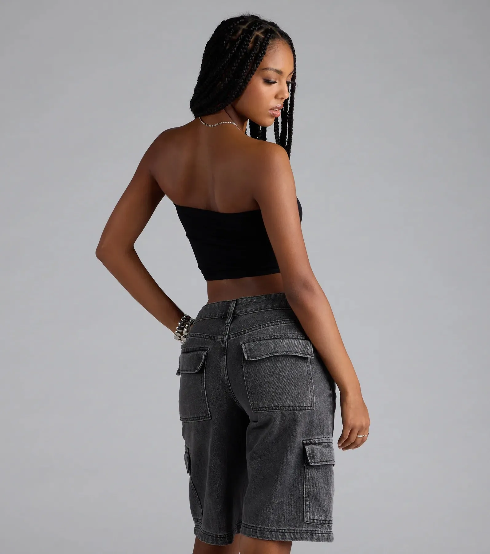 Major Fave Ribbed Knit Bandeau Top