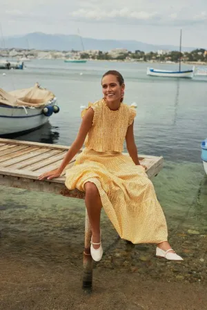 Malone Top - Yellow Gingham
