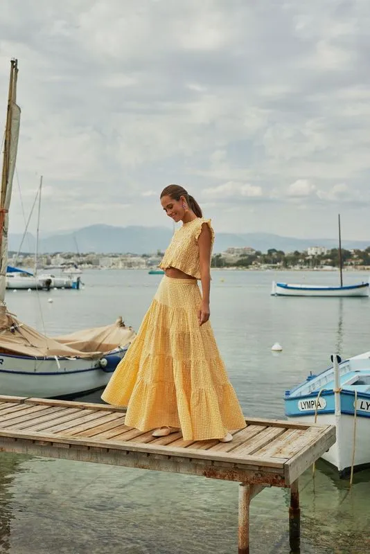 Malone Top - Yellow Gingham