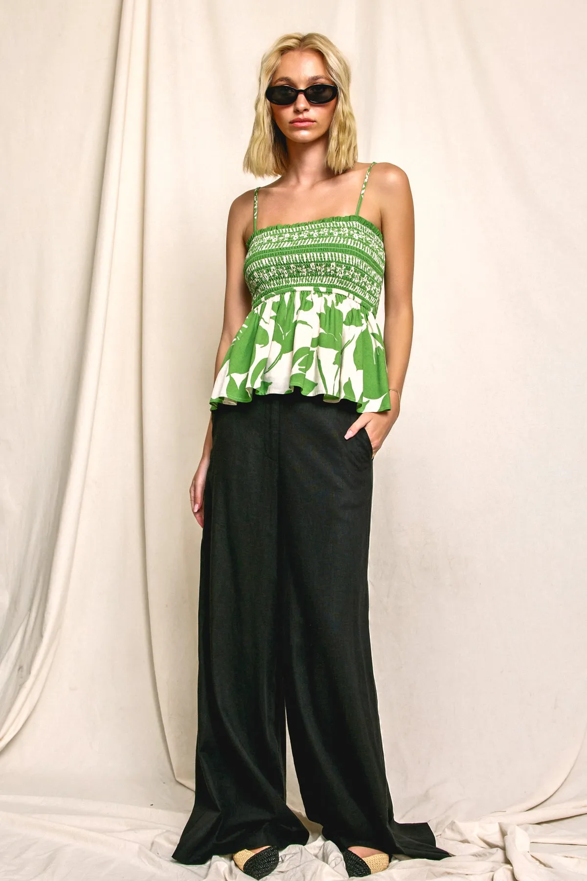 Marbella Cropped Ruffle Top