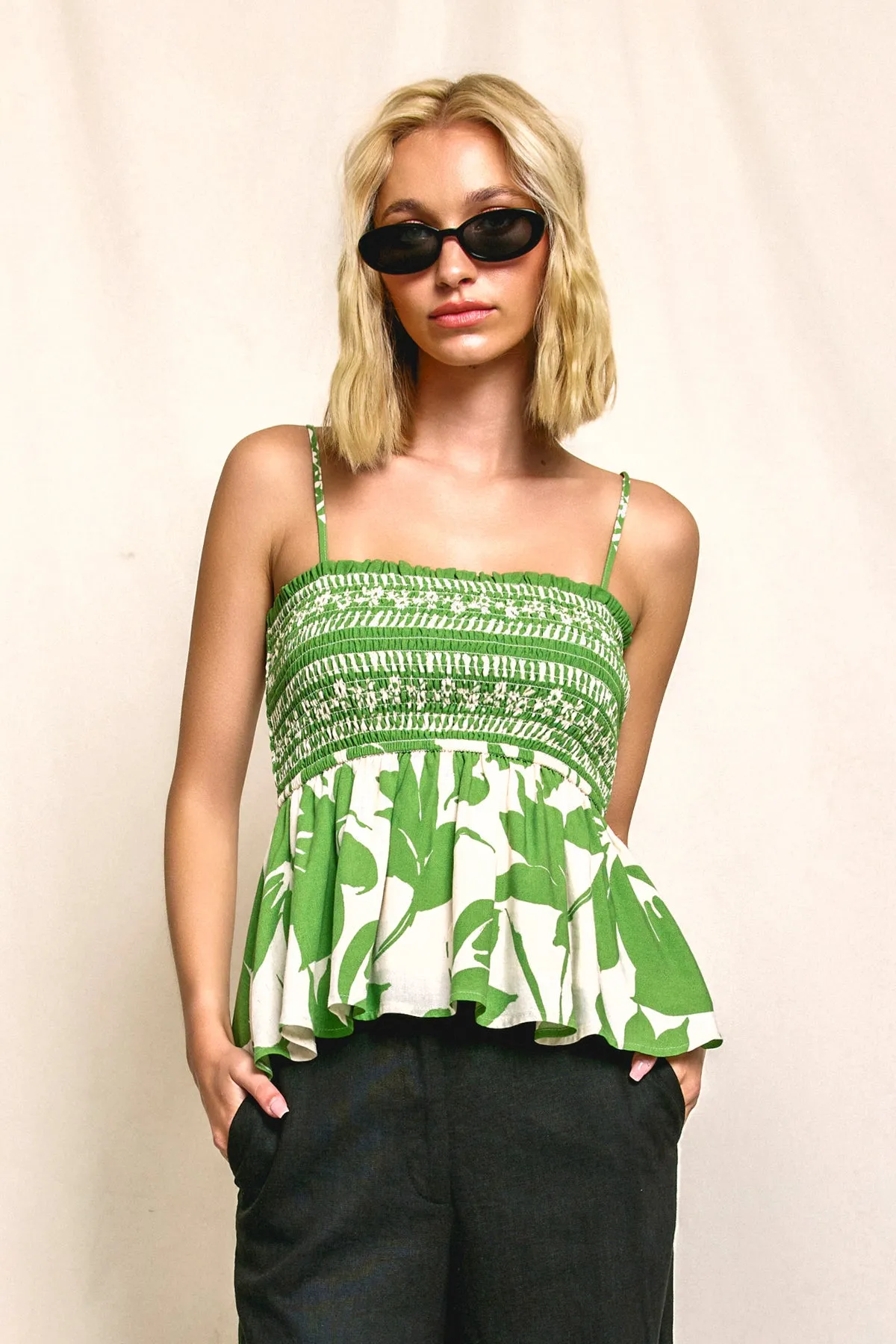 Marbella Cropped Ruffle Top