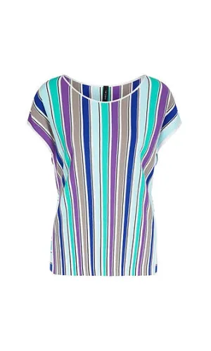 Marccain Stripe Cap Sleeve Tee Nc6109m06