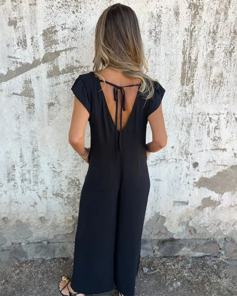 MARMARELA - Effortless V-Neck Jumpsuit