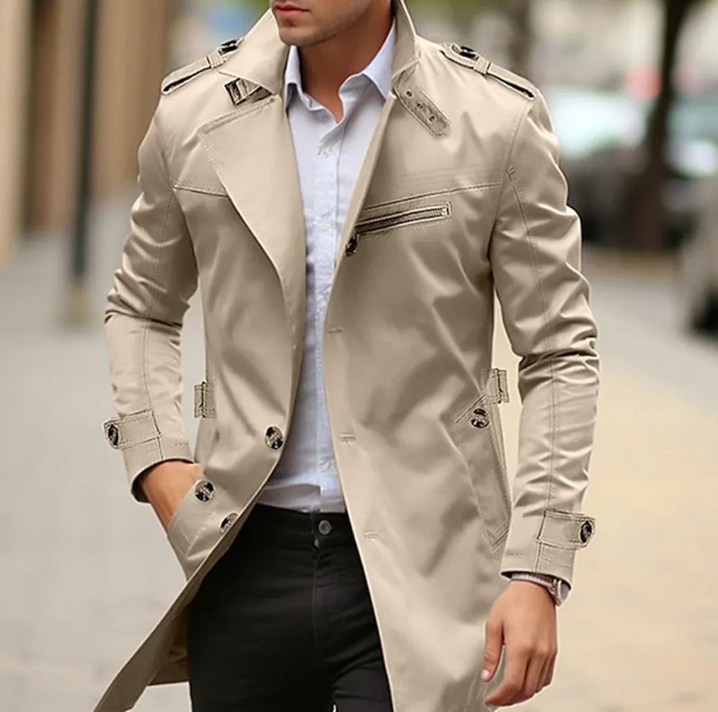 Matthew - elegant spring trench coat for men