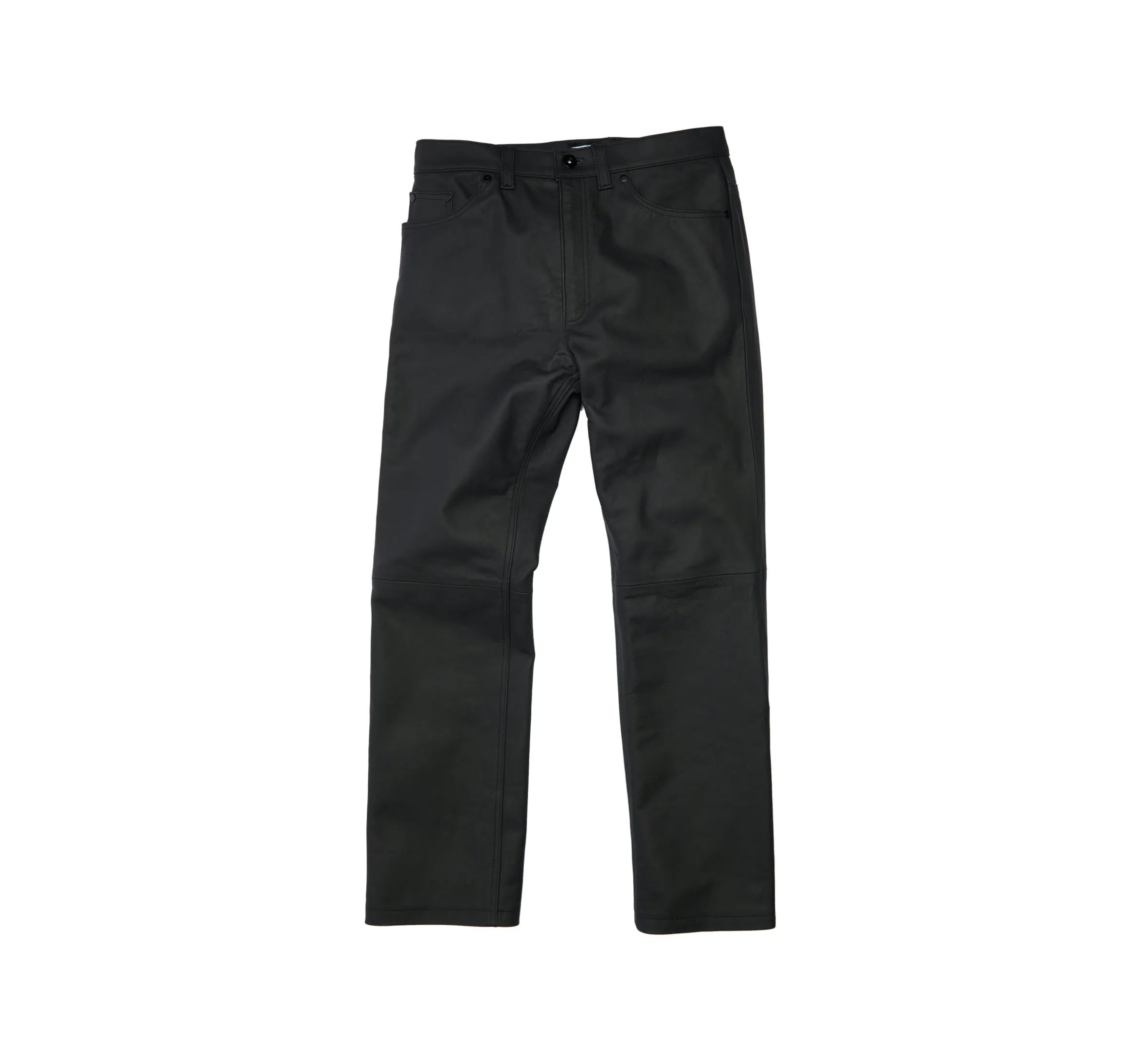 Men's Bar & Shield Leather Pant - Jet Black