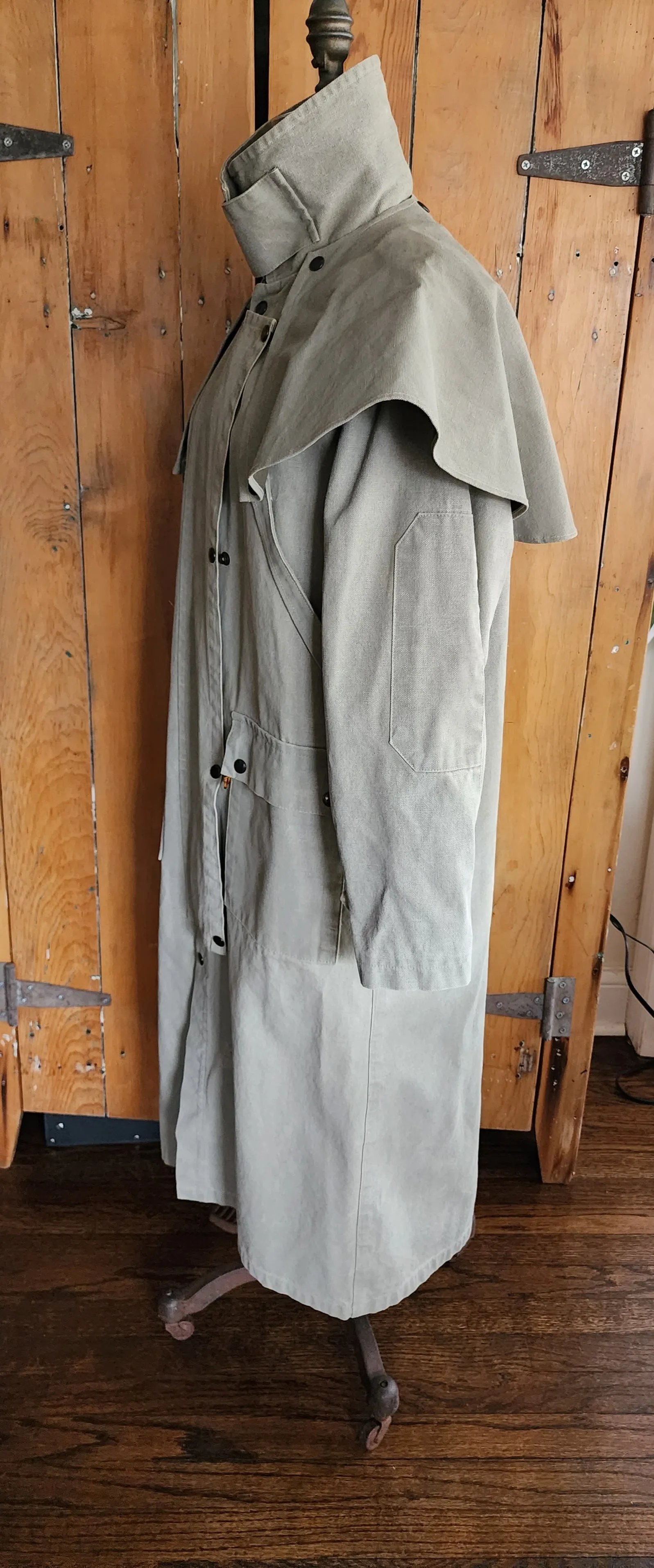 Mens Beige Trench Coat Kakadu Traders Australia Canvas Cotton