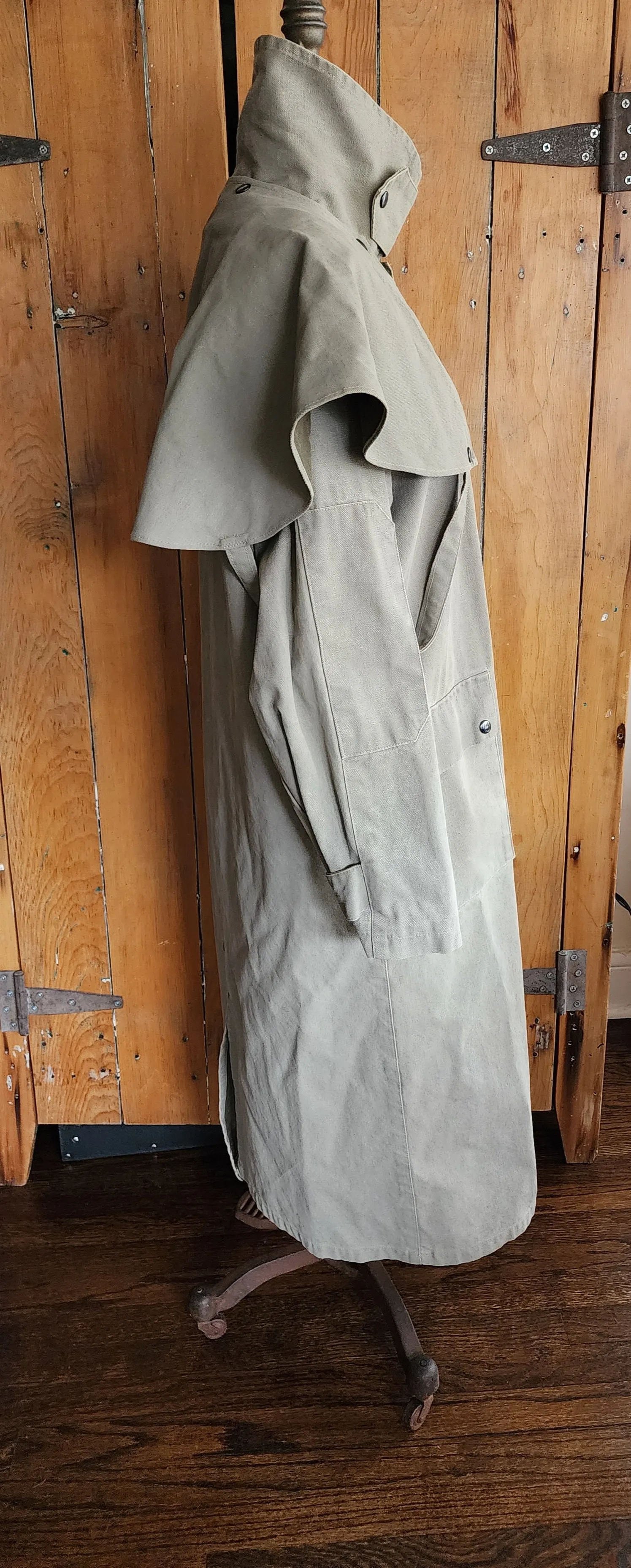 Mens Beige Trench Coat Kakadu Traders Australia Canvas Cotton