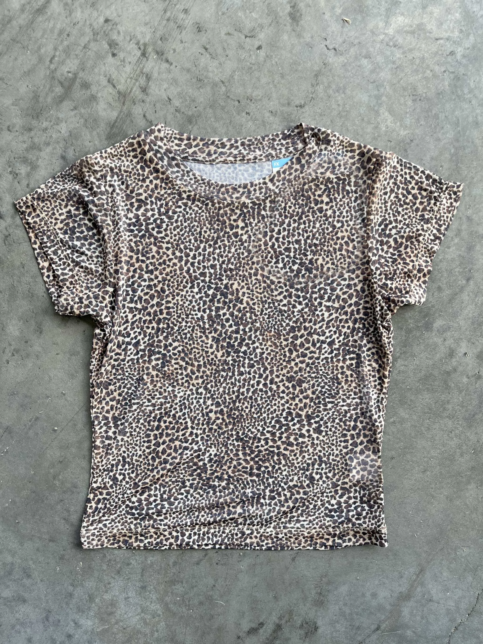 Mesh Baby Tee - Carmella Leopard